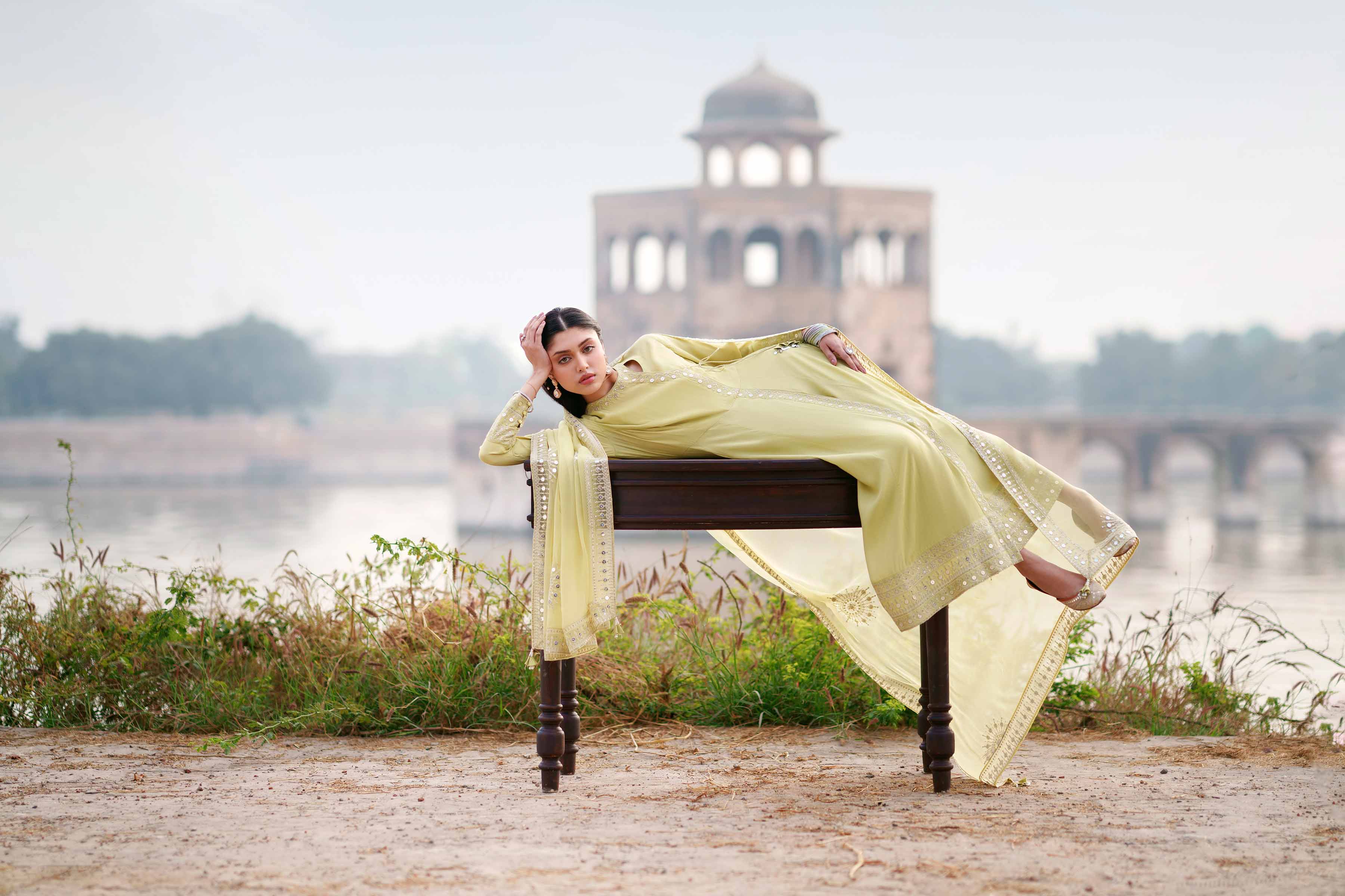 2 Piece - Embroidered Suit - KFE26-25 - Image 9