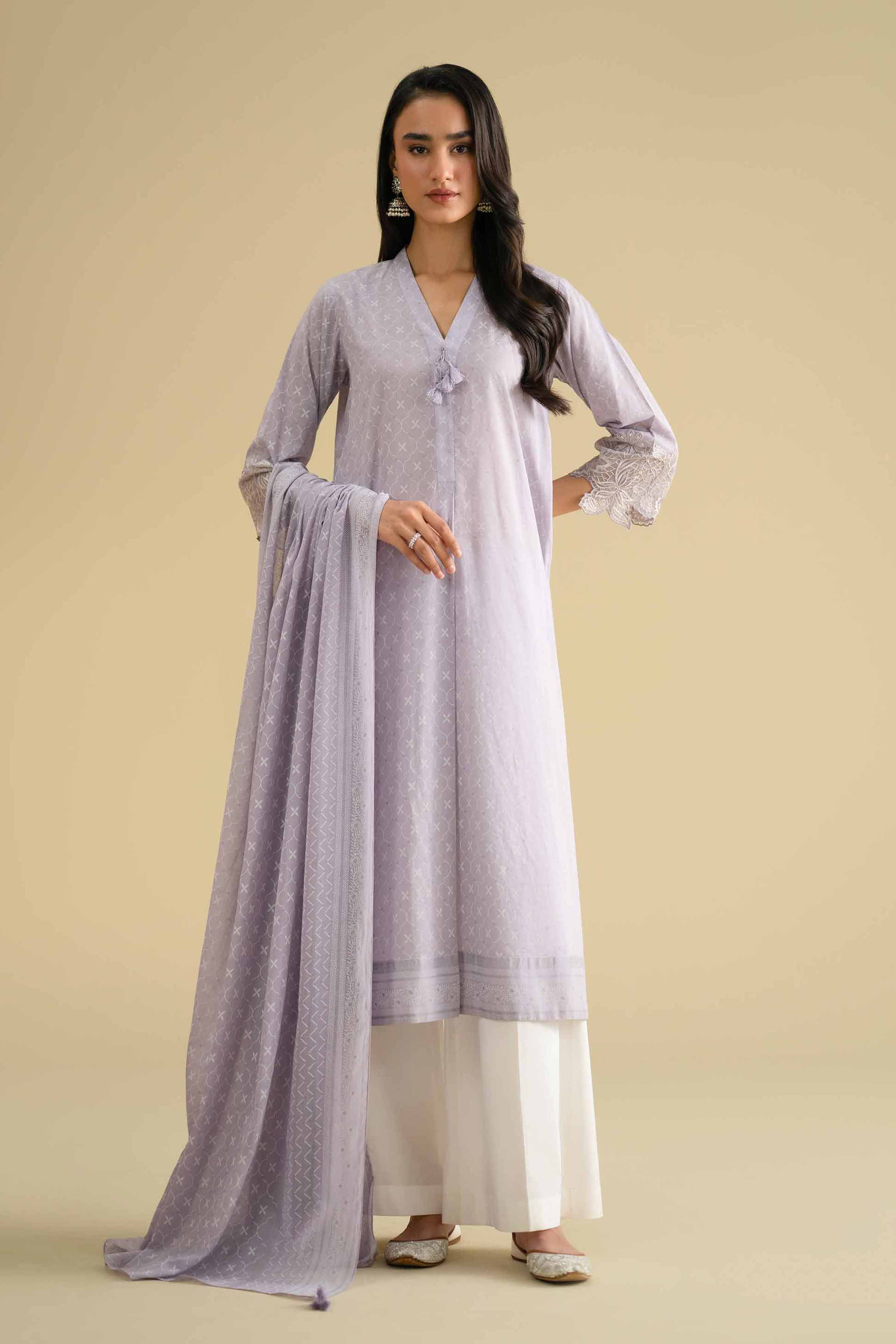 2 Piece - Printed Embroidered Suit - KFE26-28 - Image 6