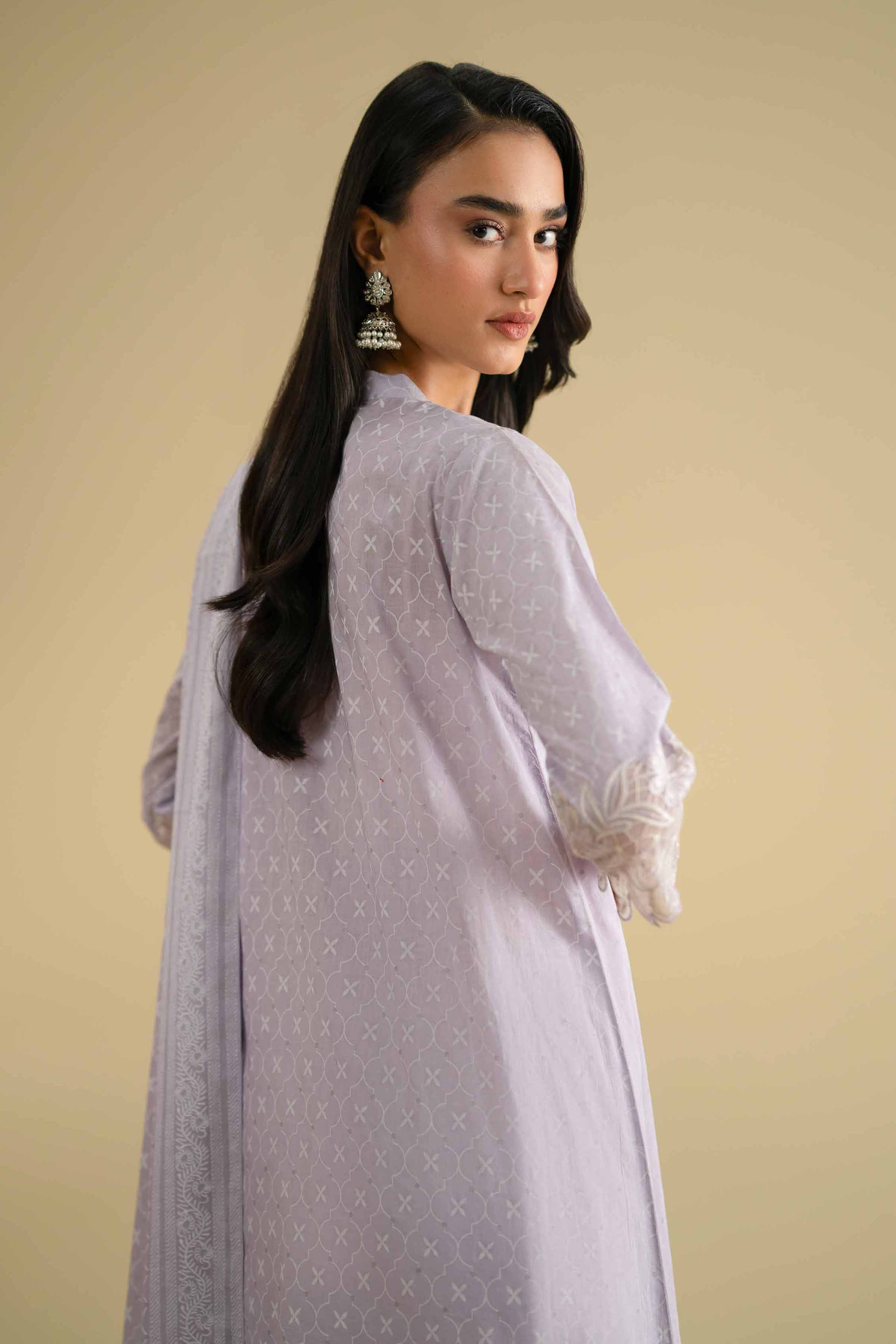 2 Piece - Printed Embroidered Suit - KFE26-28 - Image 7