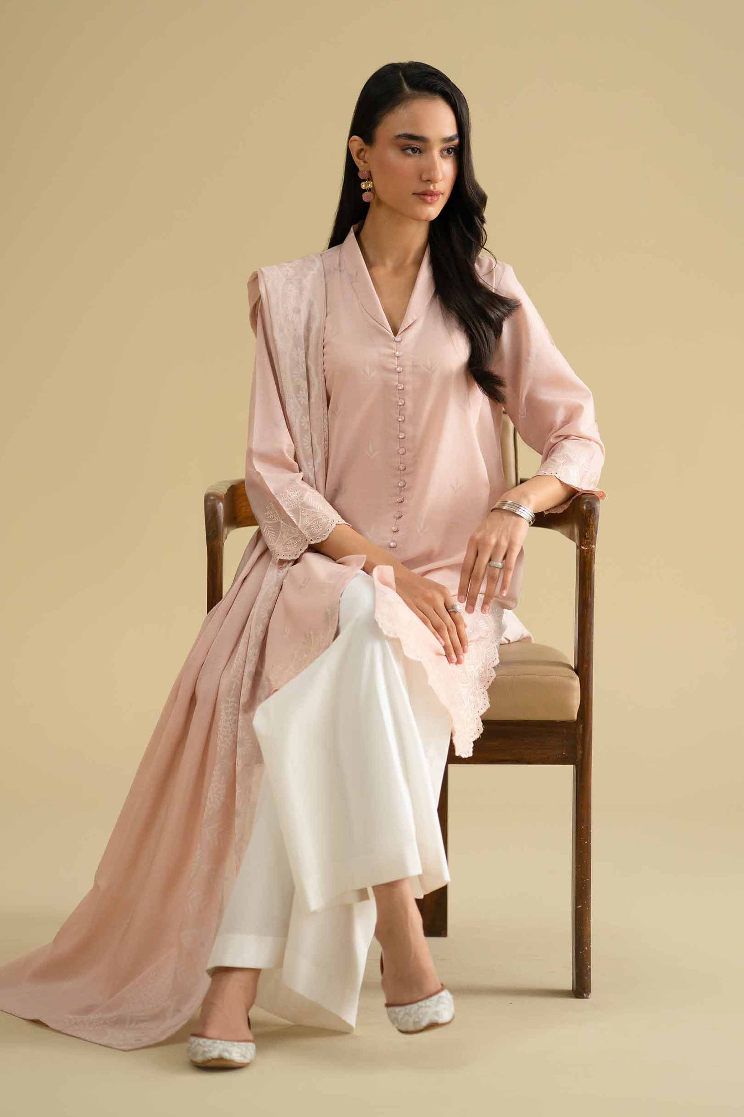 2 Piece - Printed Embroidered Suit - KFE26-29