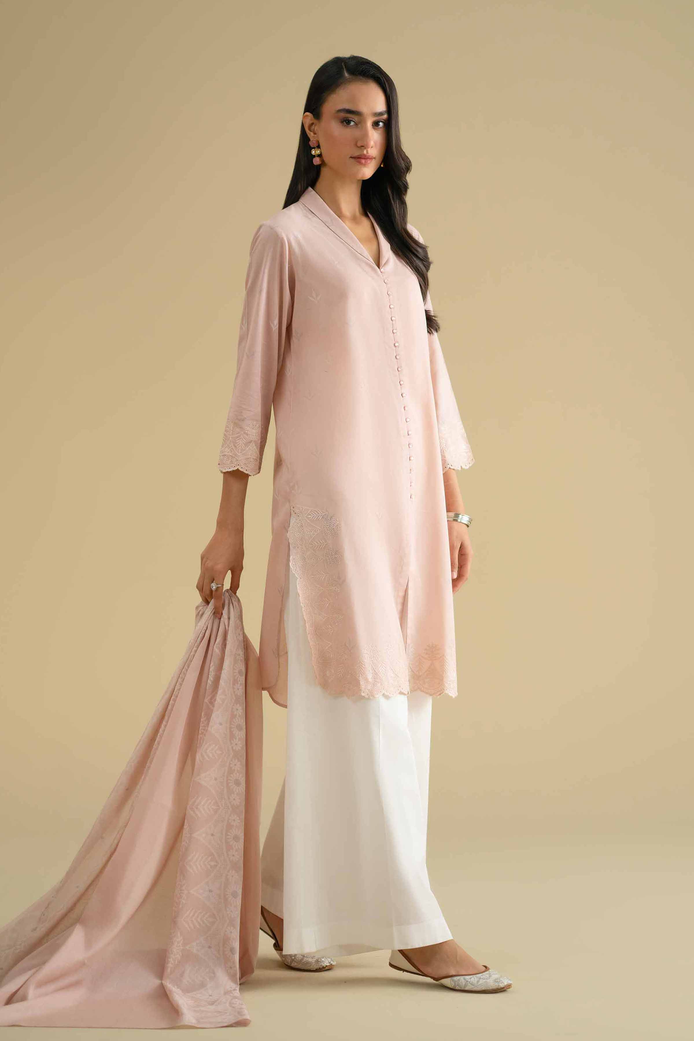 2 Piece - Printed Embroidered Suit - KFE26-29 - Image 2