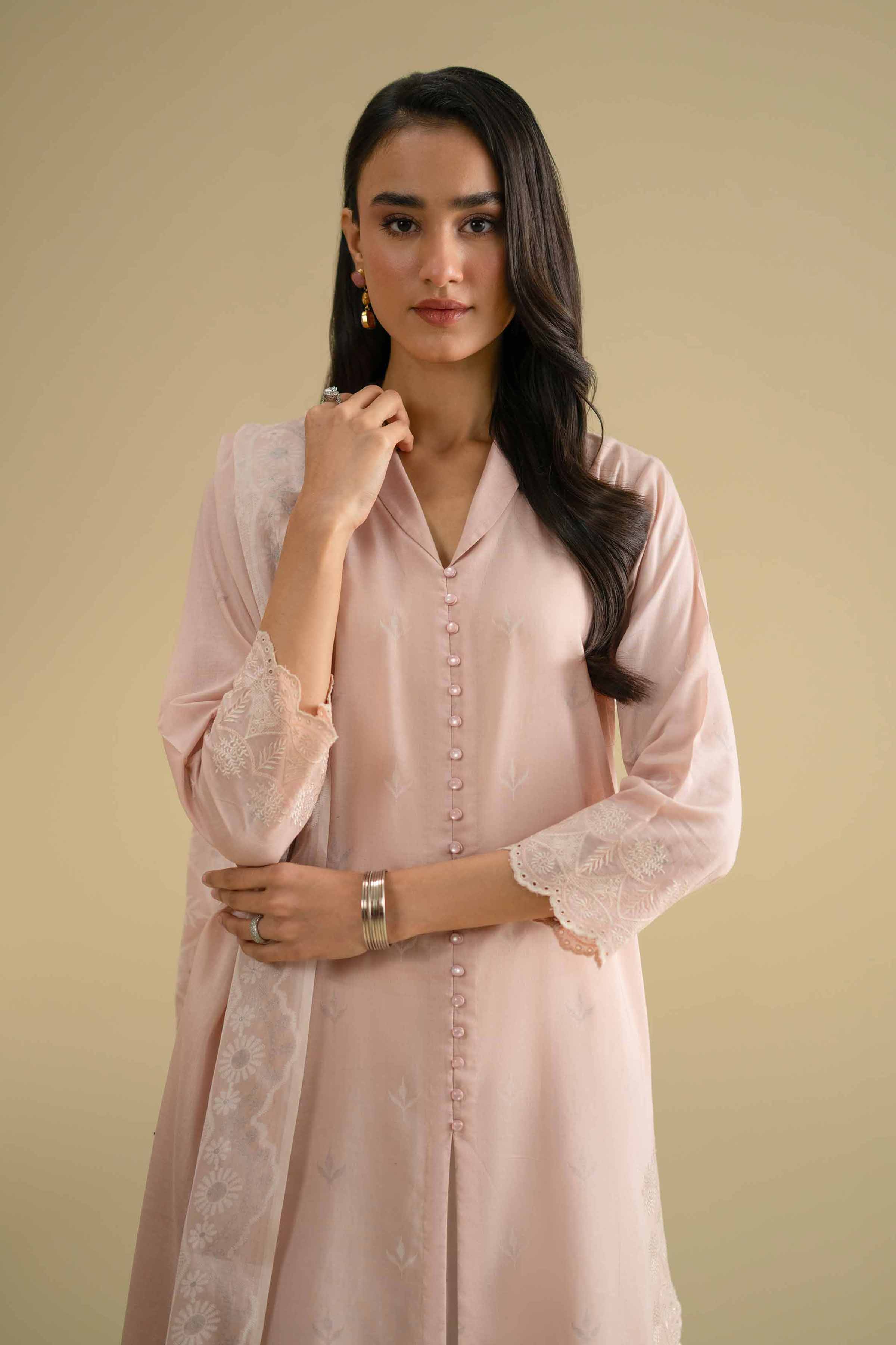 2 Piece - Printed Embroidered Suit - KFE26-29 - Image 7