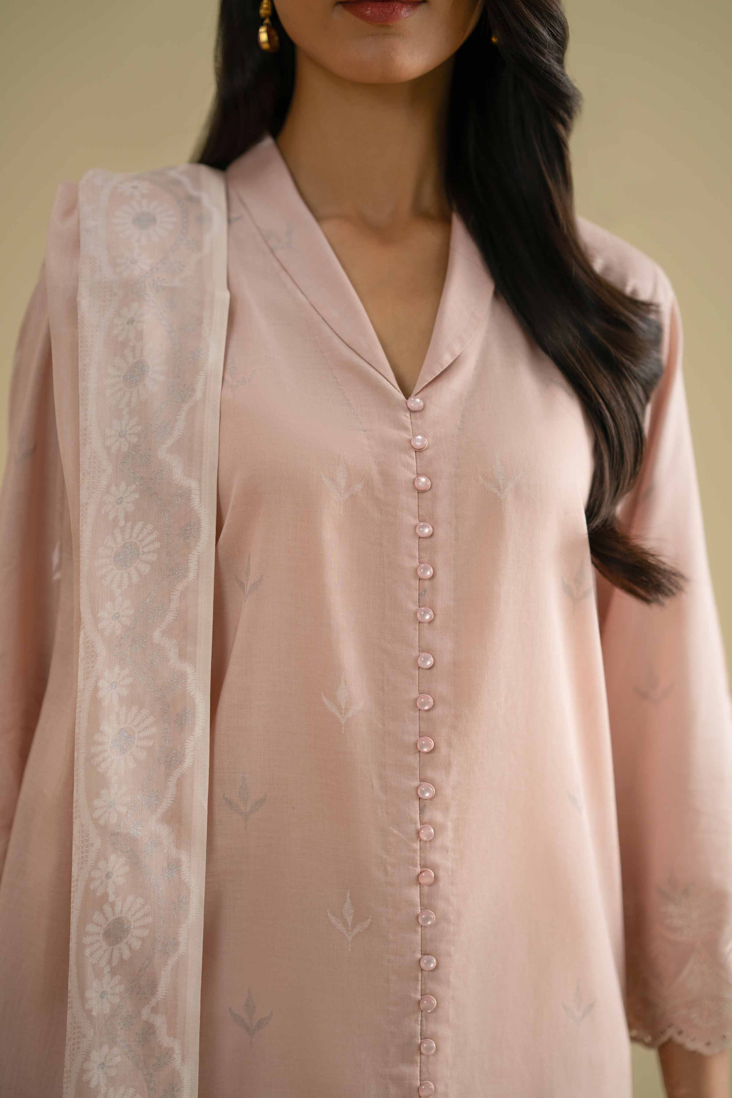 2 Piece - Printed Embroidered Suit - KFE26-29 - Image 8