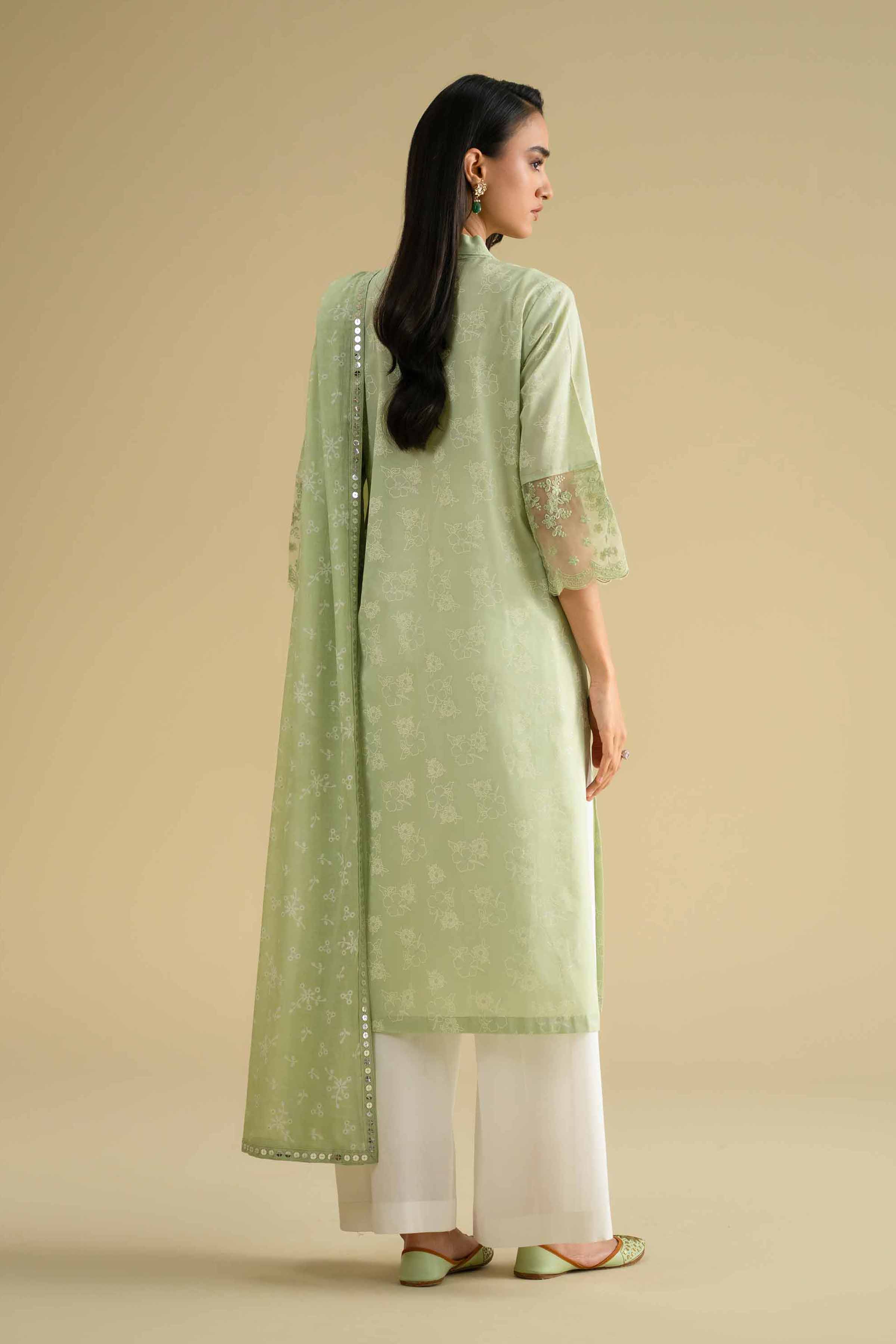 2 Piece - Printed Embroidered Suit - KFE26-31 - Image 4