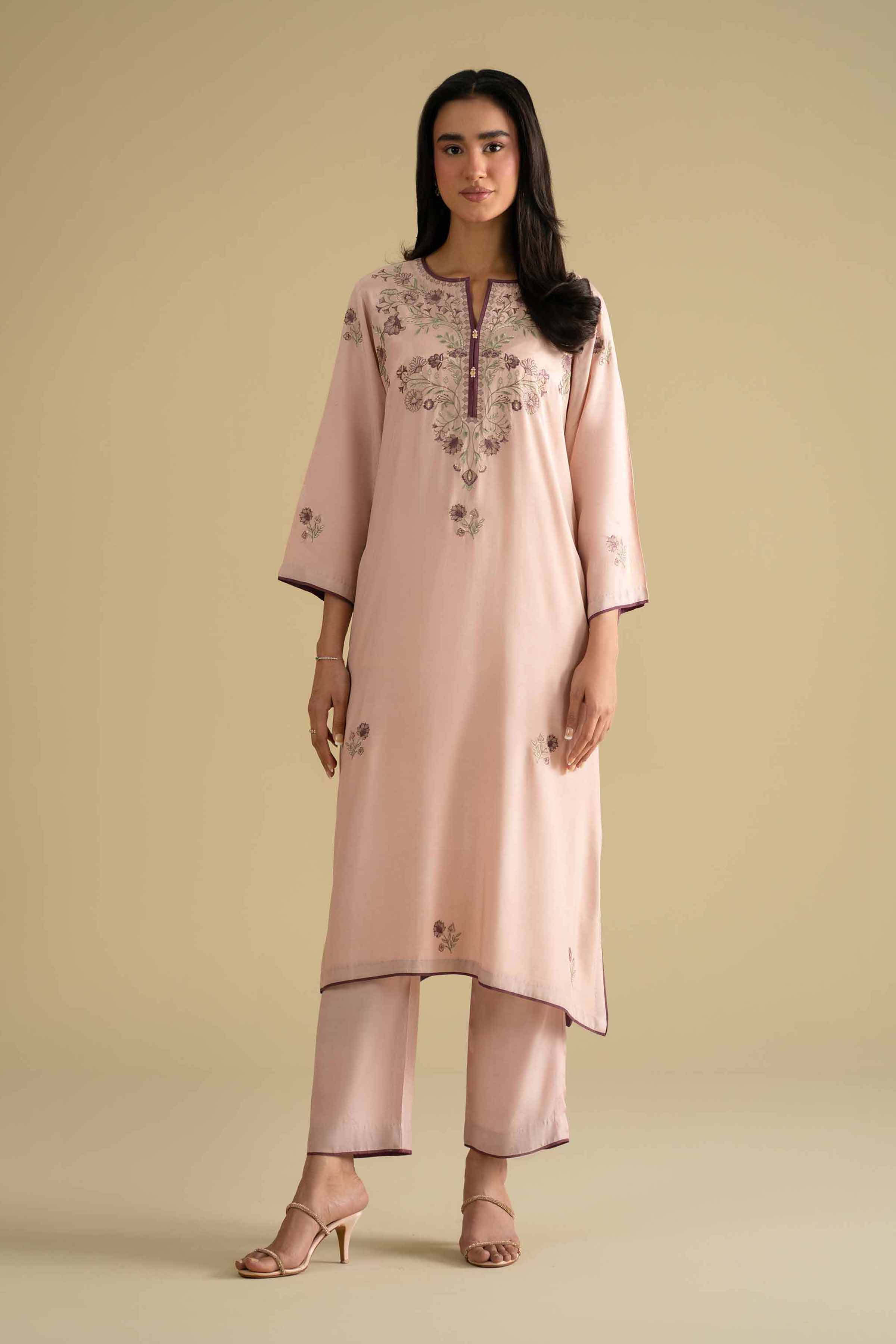 2 Piece - Embroidered Suit - KFE26-32 - Image 3