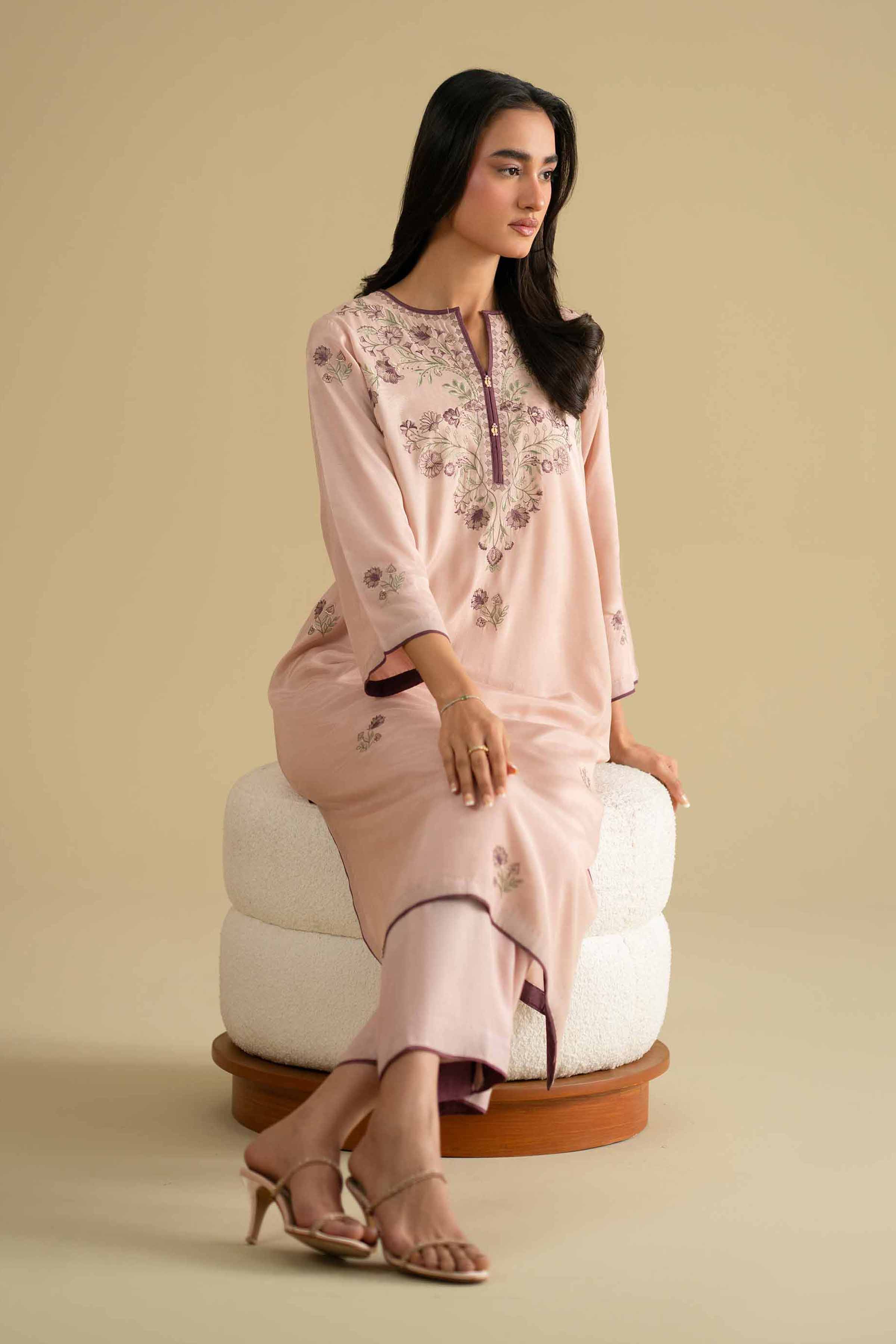 2 Piece - Embroidered Suit - KFE26-32 - Image 5