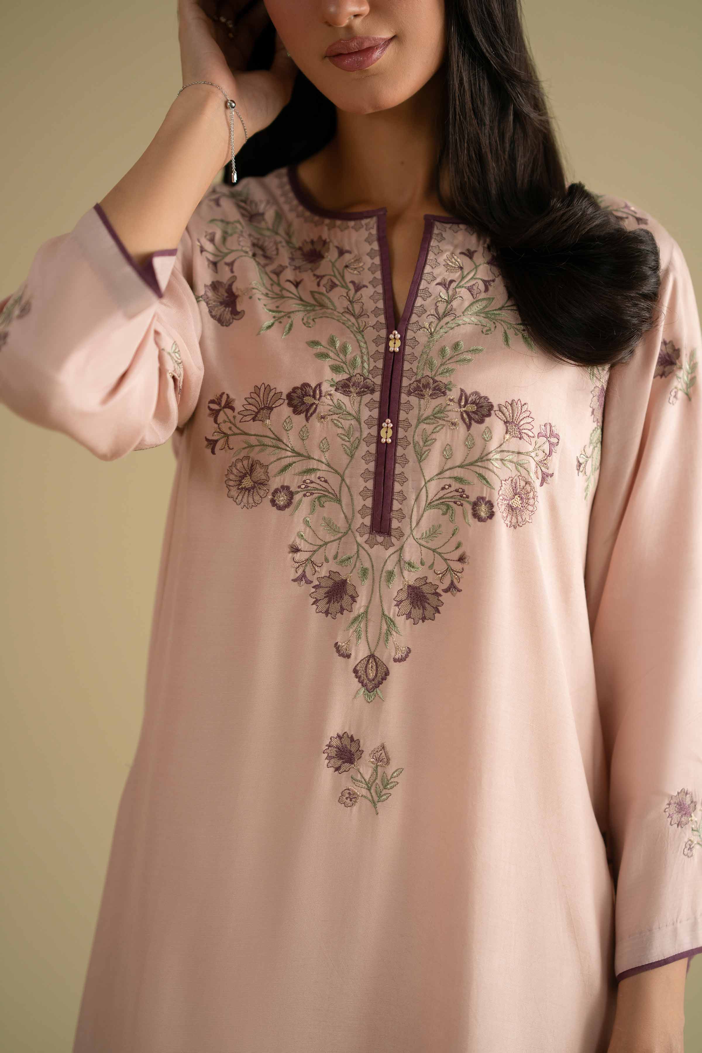 2 Piece - Embroidered Suit - KFE26-32 - Image 7