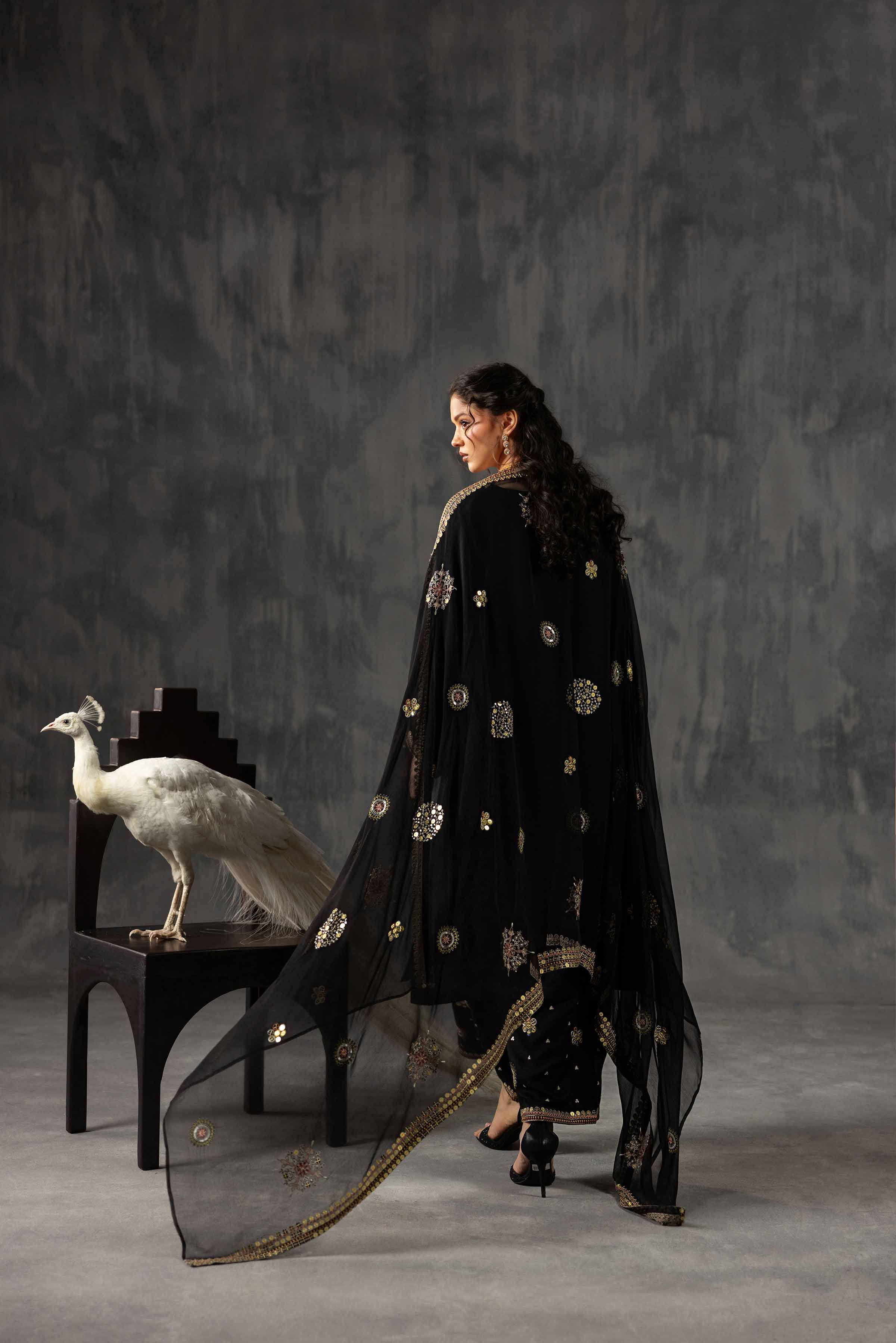 3 Piece - Embroidered Suit - KFE26-35 - Image 4