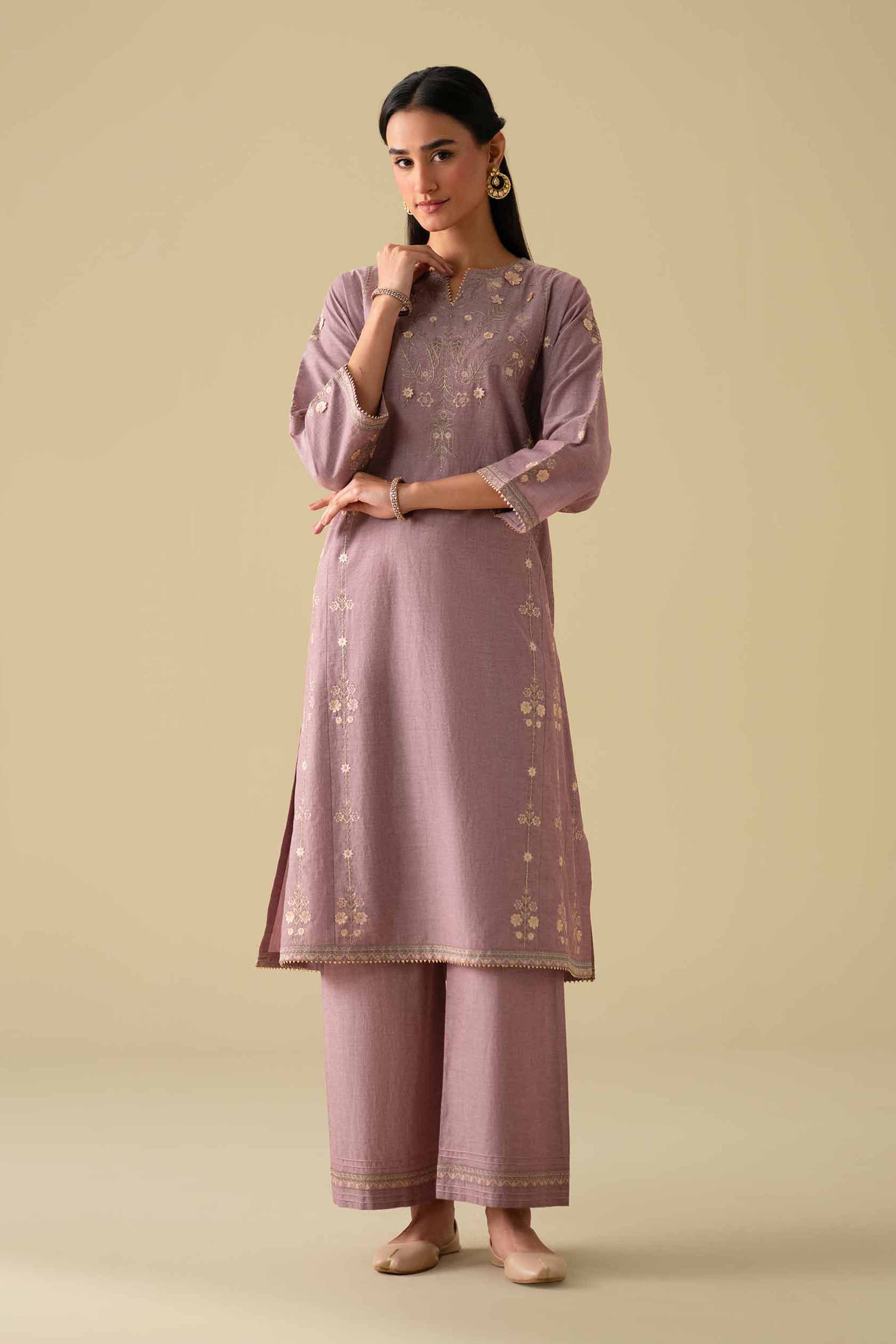 2 Piece - Embroidered Suit - KFE26-36