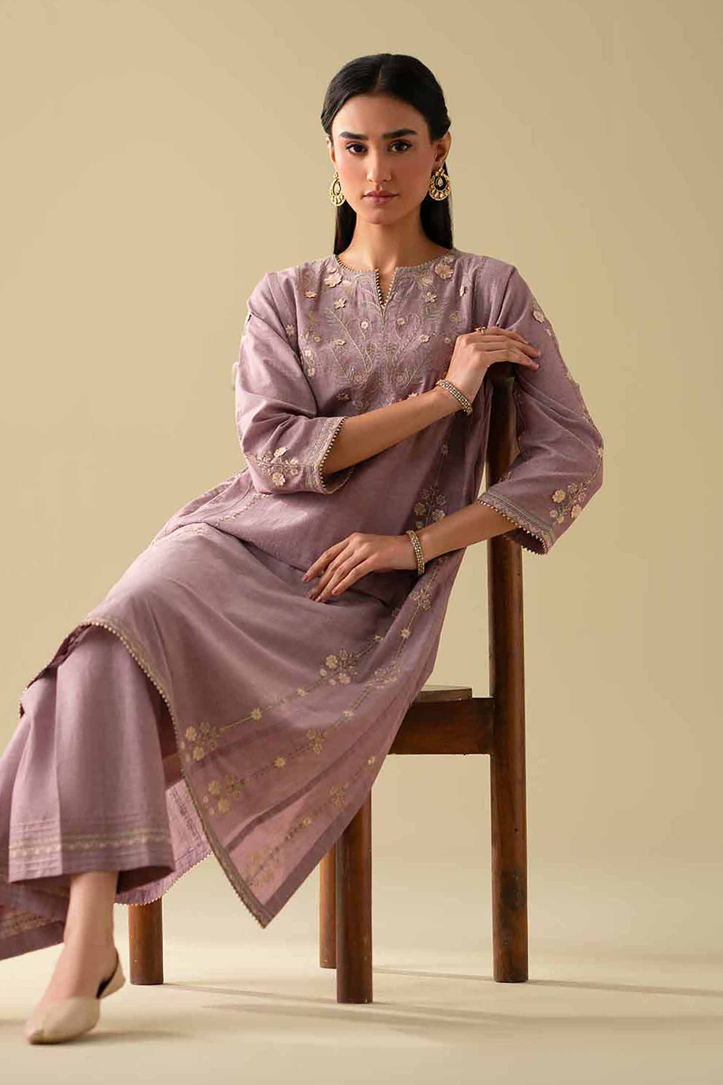 2 Piece - Embroidered Suit - KFE26-36 - Image 2