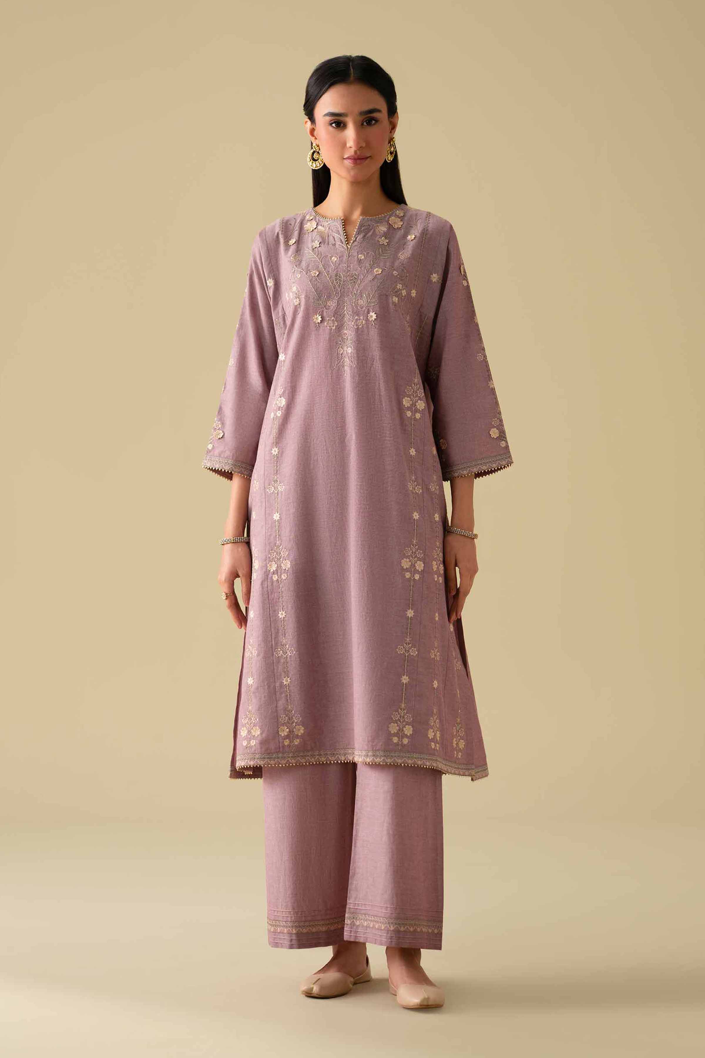 2 Piece - Embroidered Suit - KFE26-36 - Image 3
