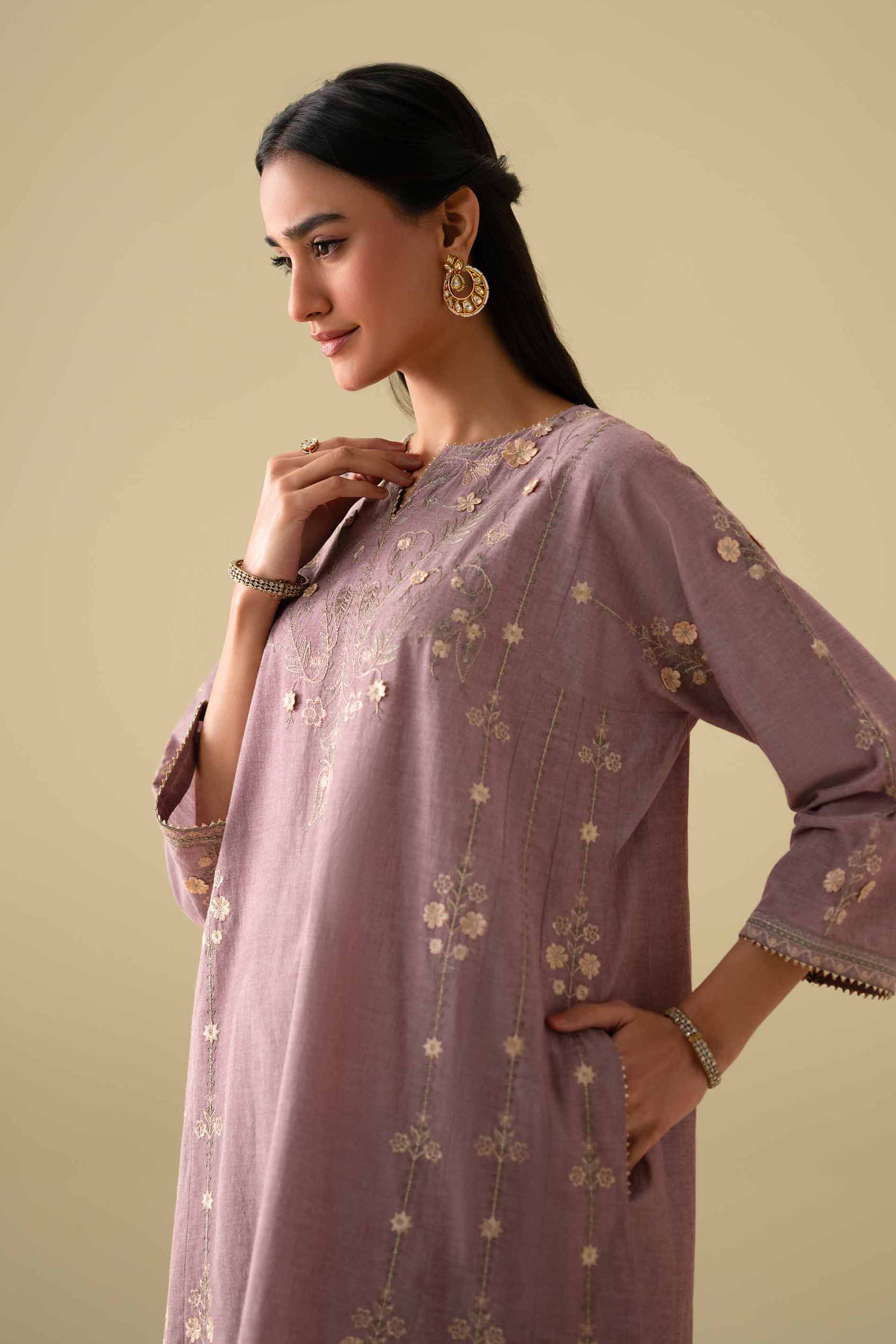 2 Piece - Embroidered Suit - KFE26-36 - Image 7