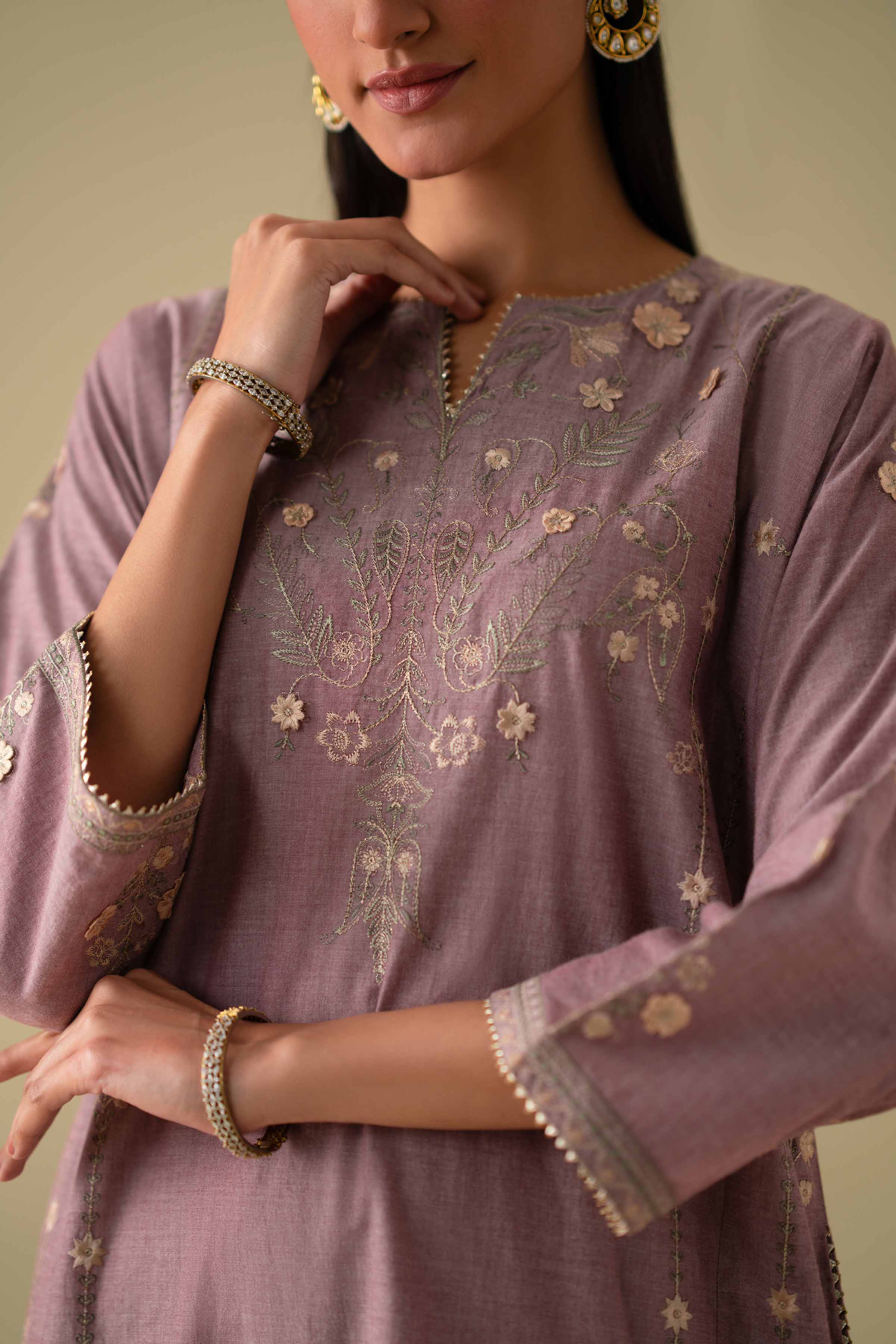 2 Piece - Embroidered Suit - KFE26-36 - Image 8