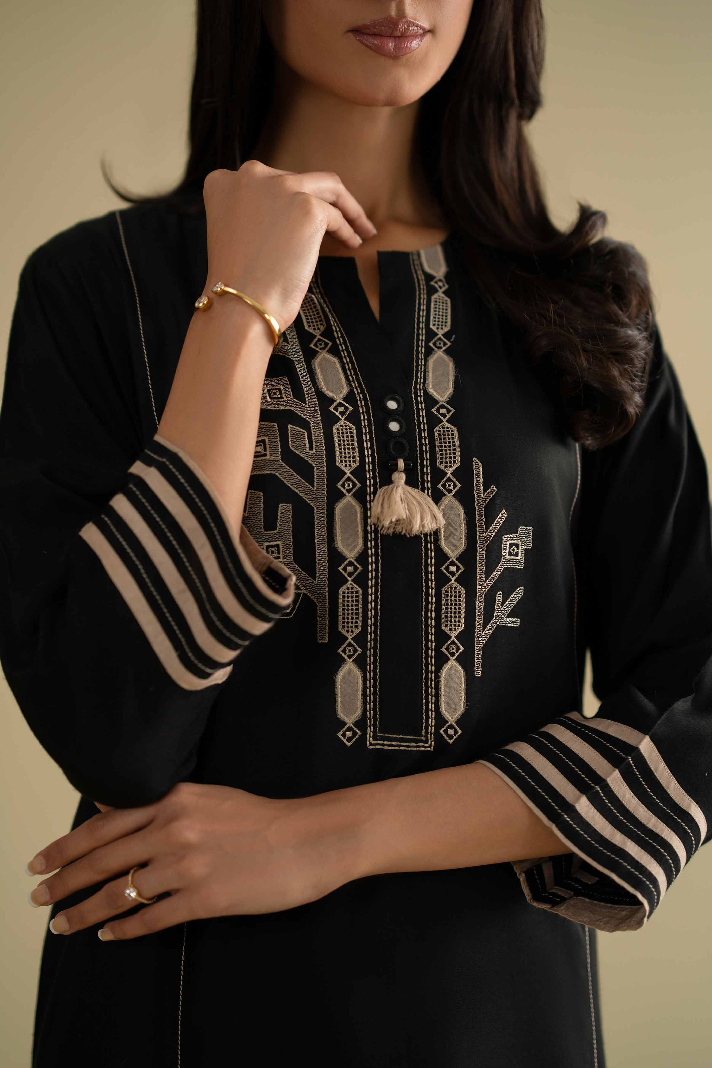 2 Piece - Embroidered Suit - KFE26-37 - Image 7