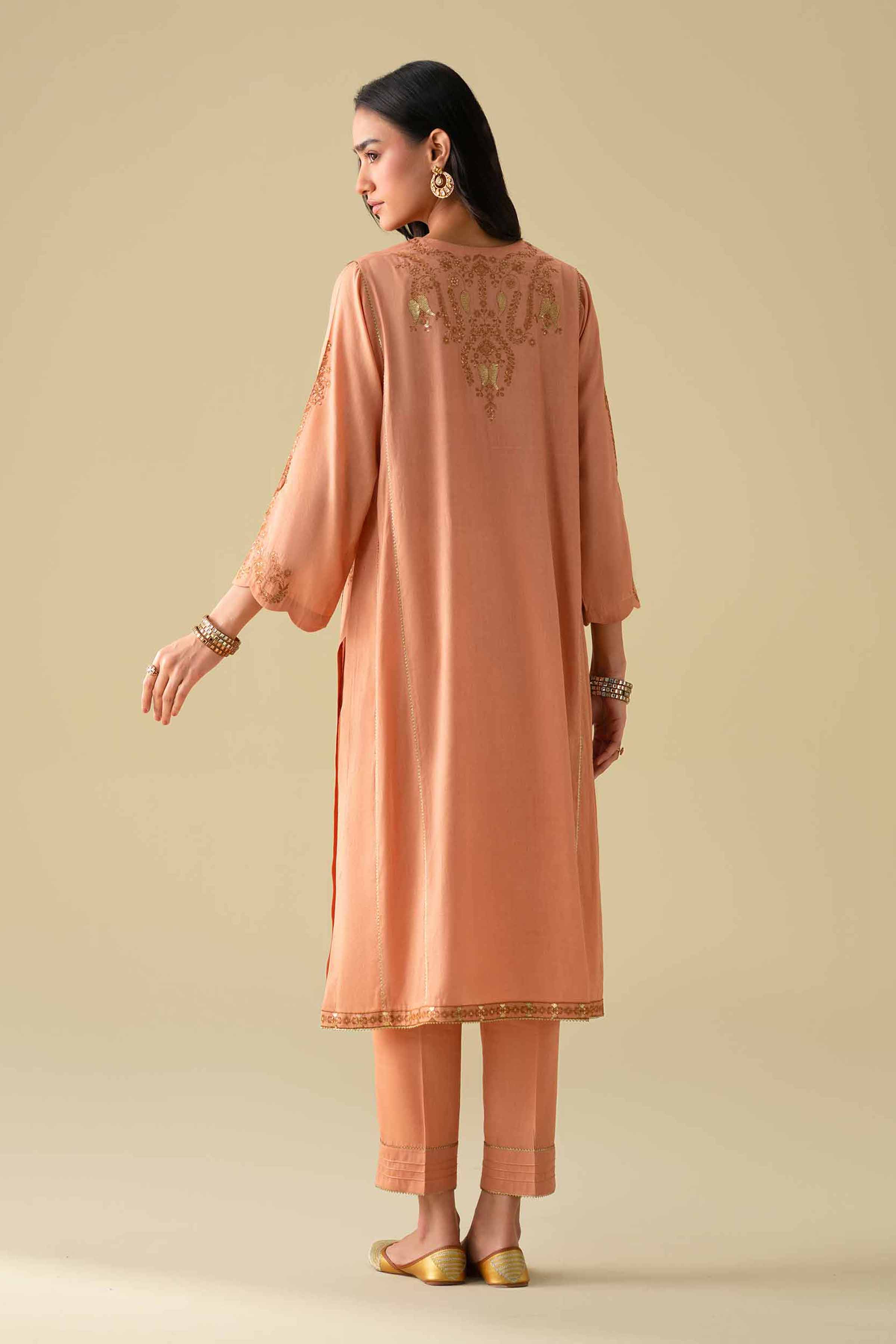 2 Piece - Embroidered Suit - KFE26-40 - Image 4