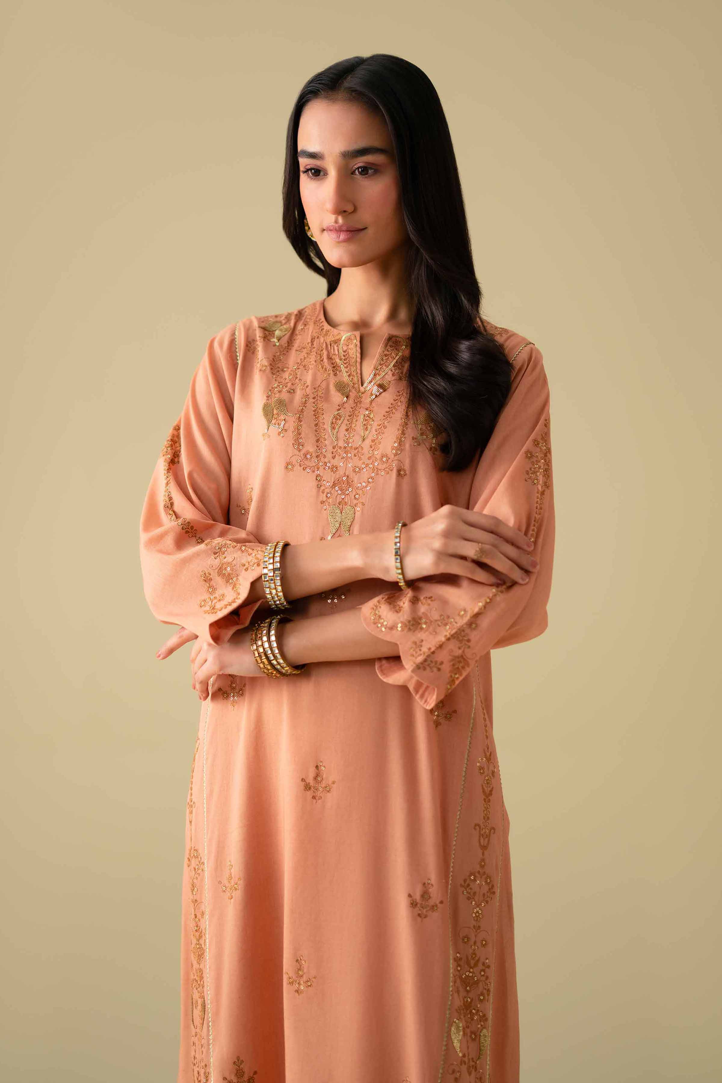 2 Piece - Embroidered Suit - KFE26-40 - Image 6