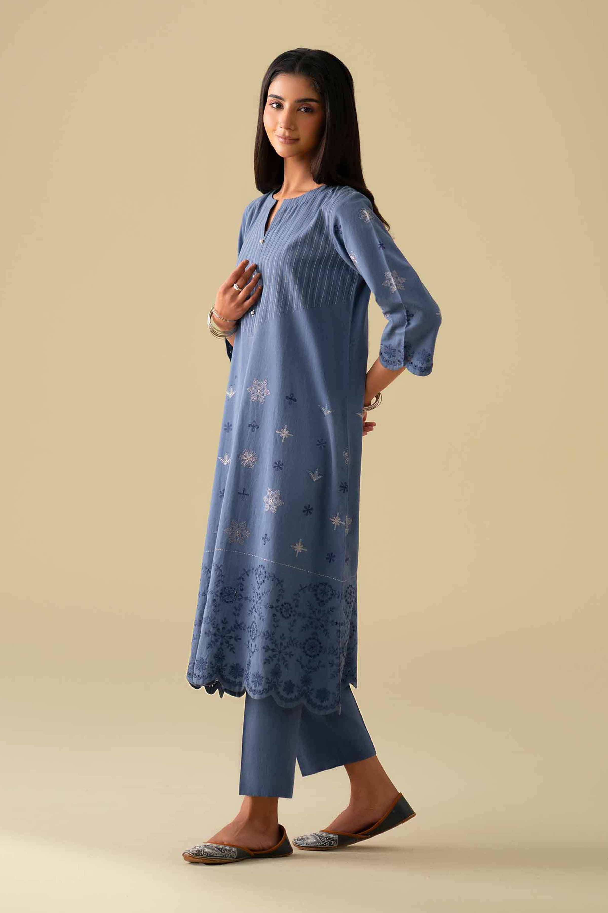 2 Piece - Embroidered Suit - KFE26-42 - Image 3