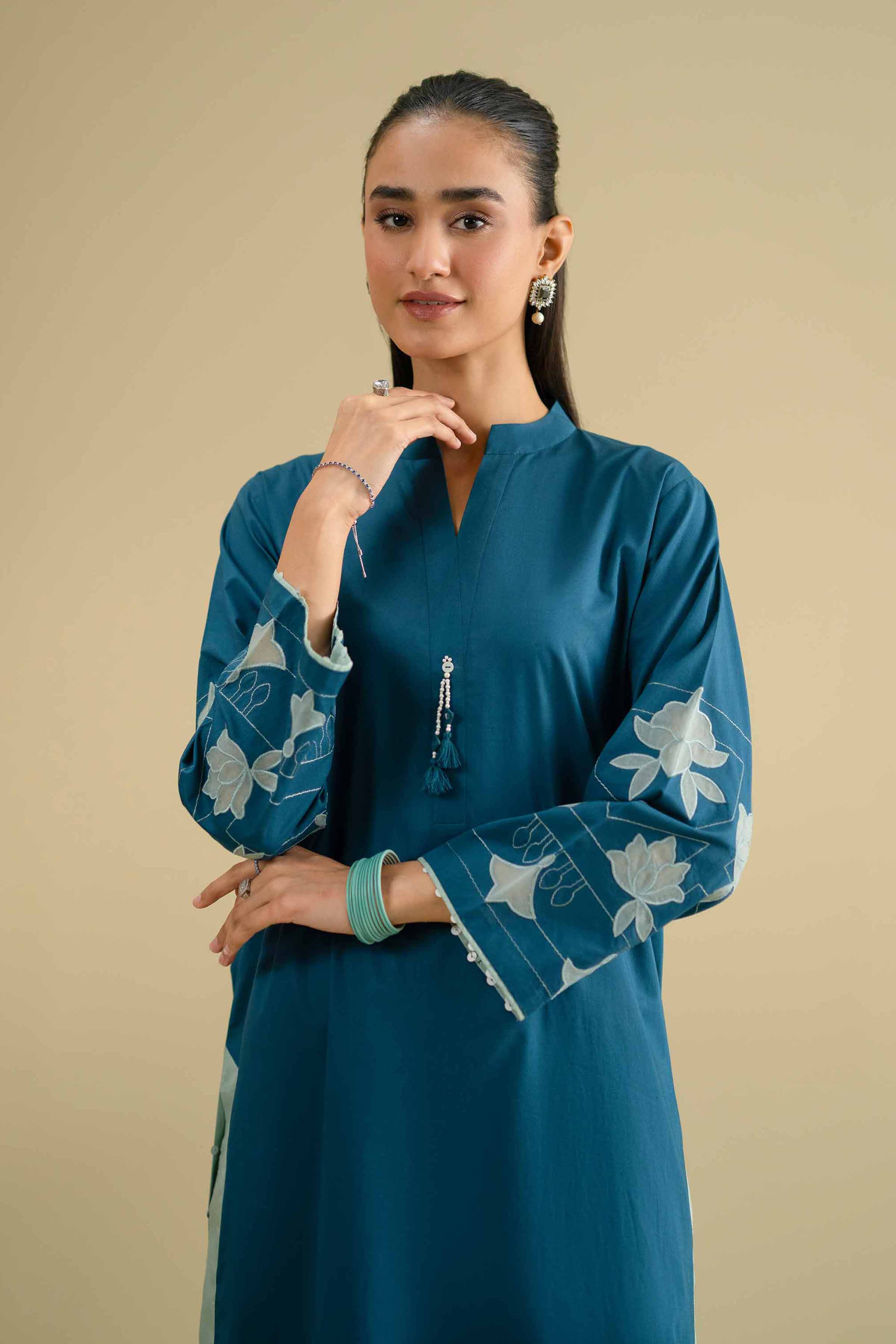 2 Piece - Embroidered Suit - KFE26-45 - Image 2