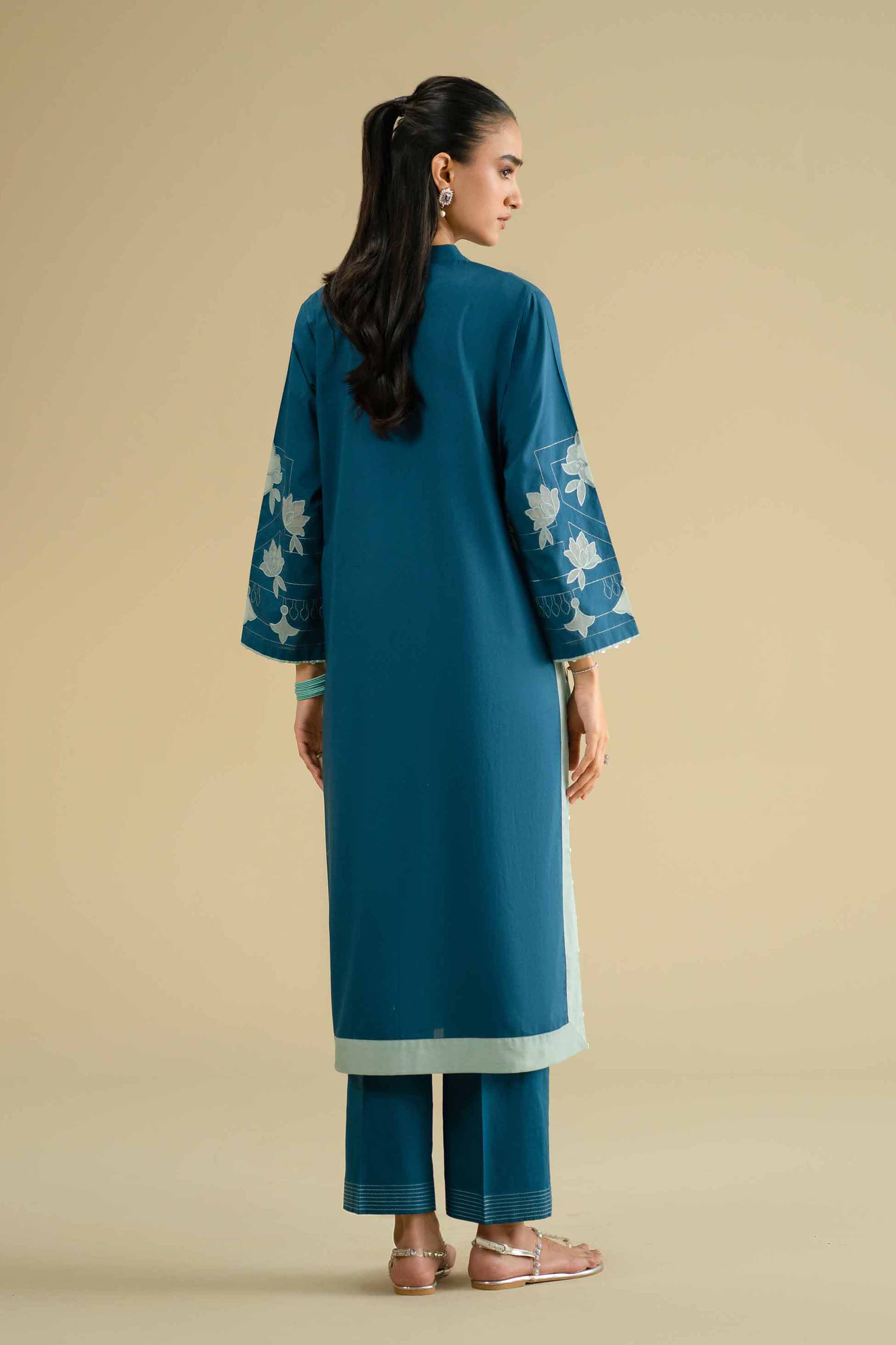 2 Piece - Embroidered Suit - KFE26-45 - Image 4
