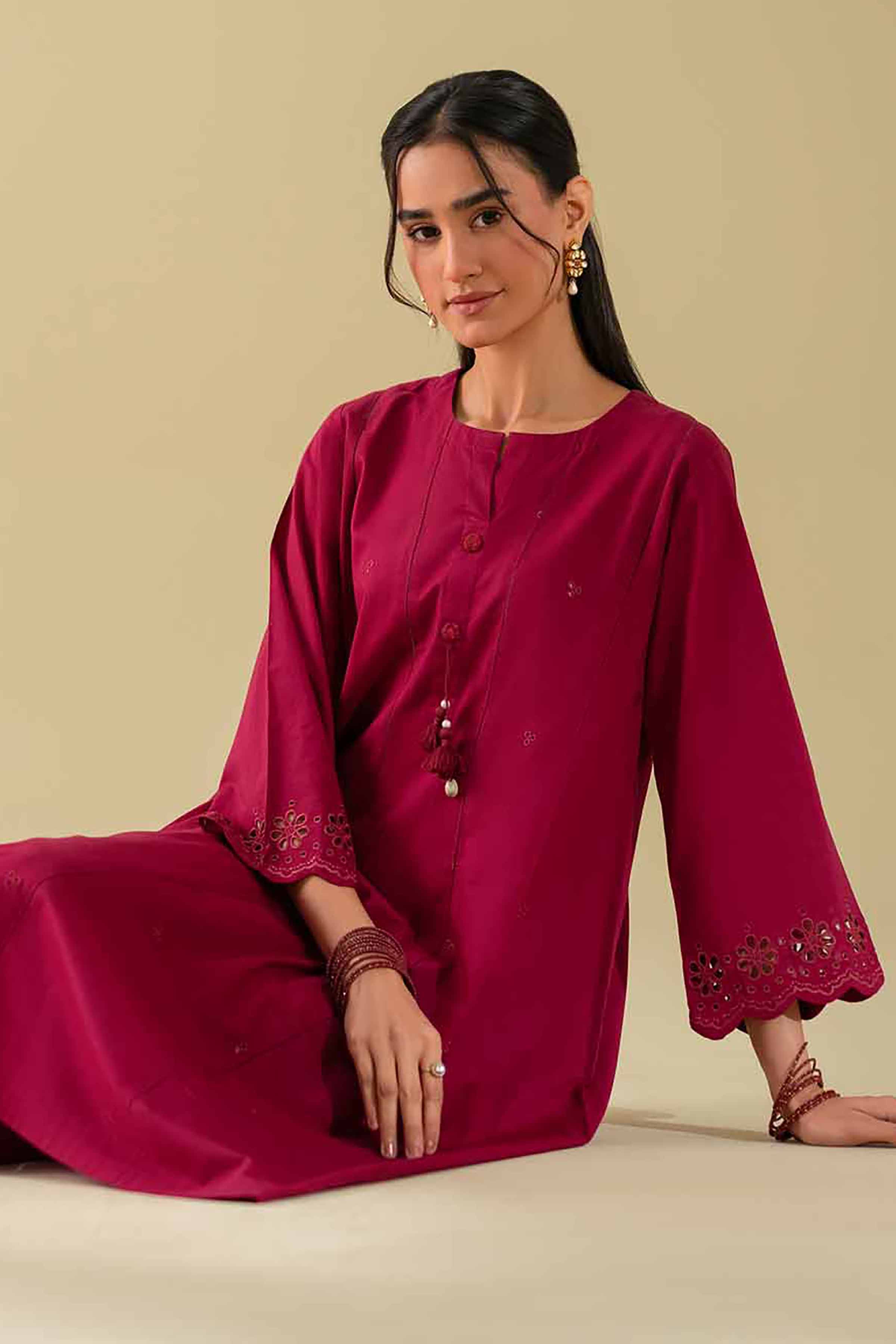 2 Piece - Embroidered Suit - KFE26-49 - Image 7