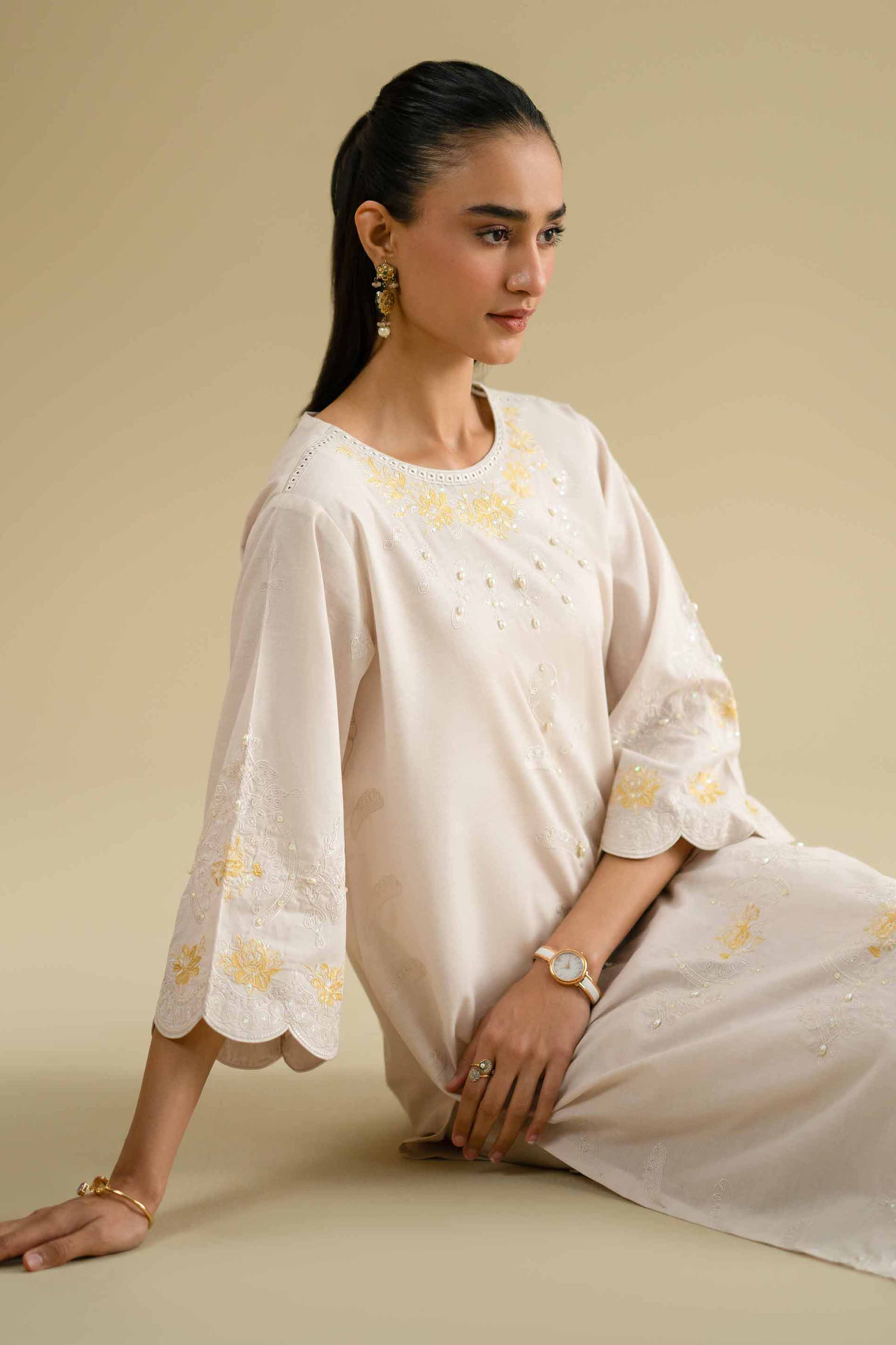 2 Piece - Embroidered Suit - KFE26-50 - Image 2