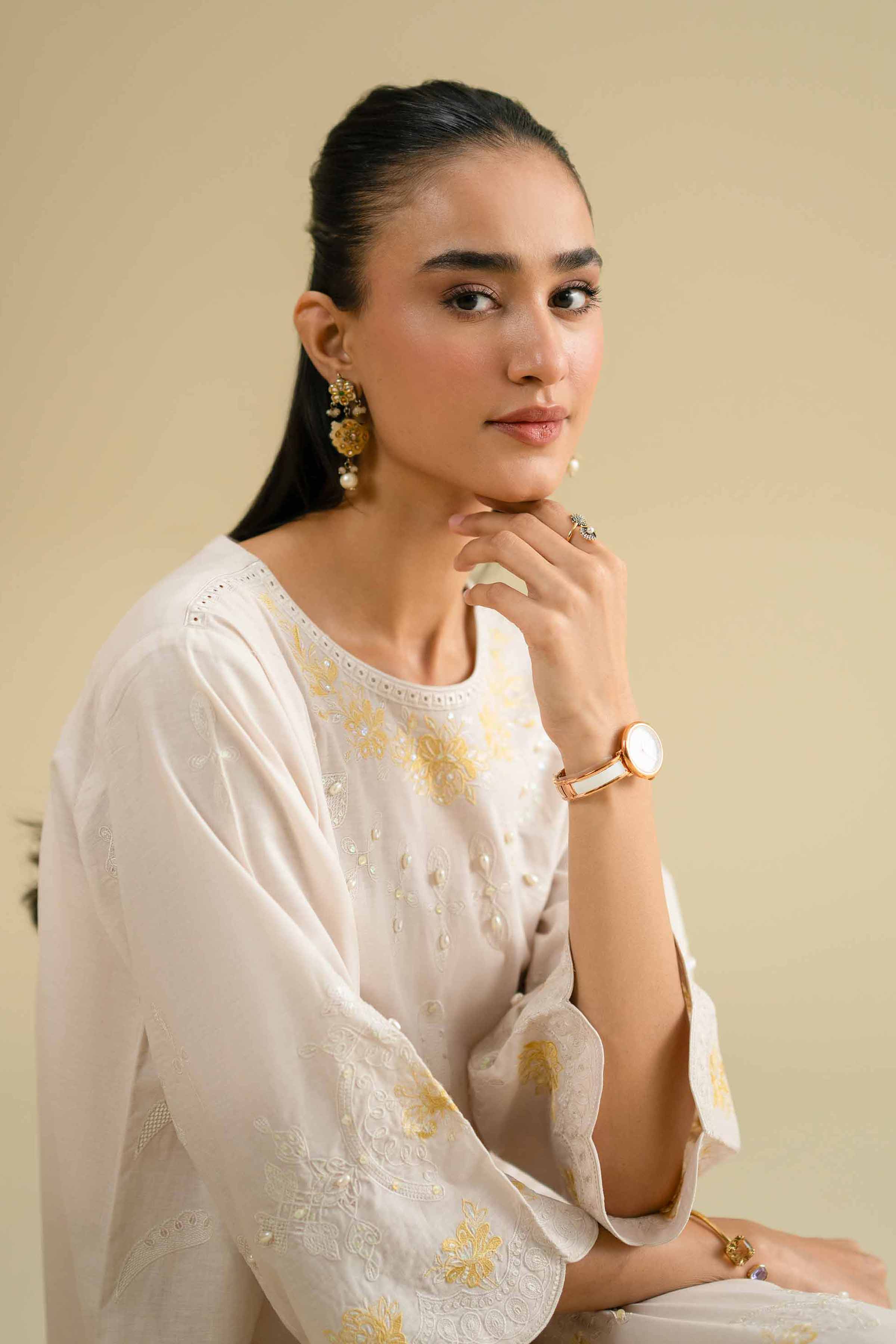 2 Piece - Embroidered Suit - KFE26-50 - Image 5