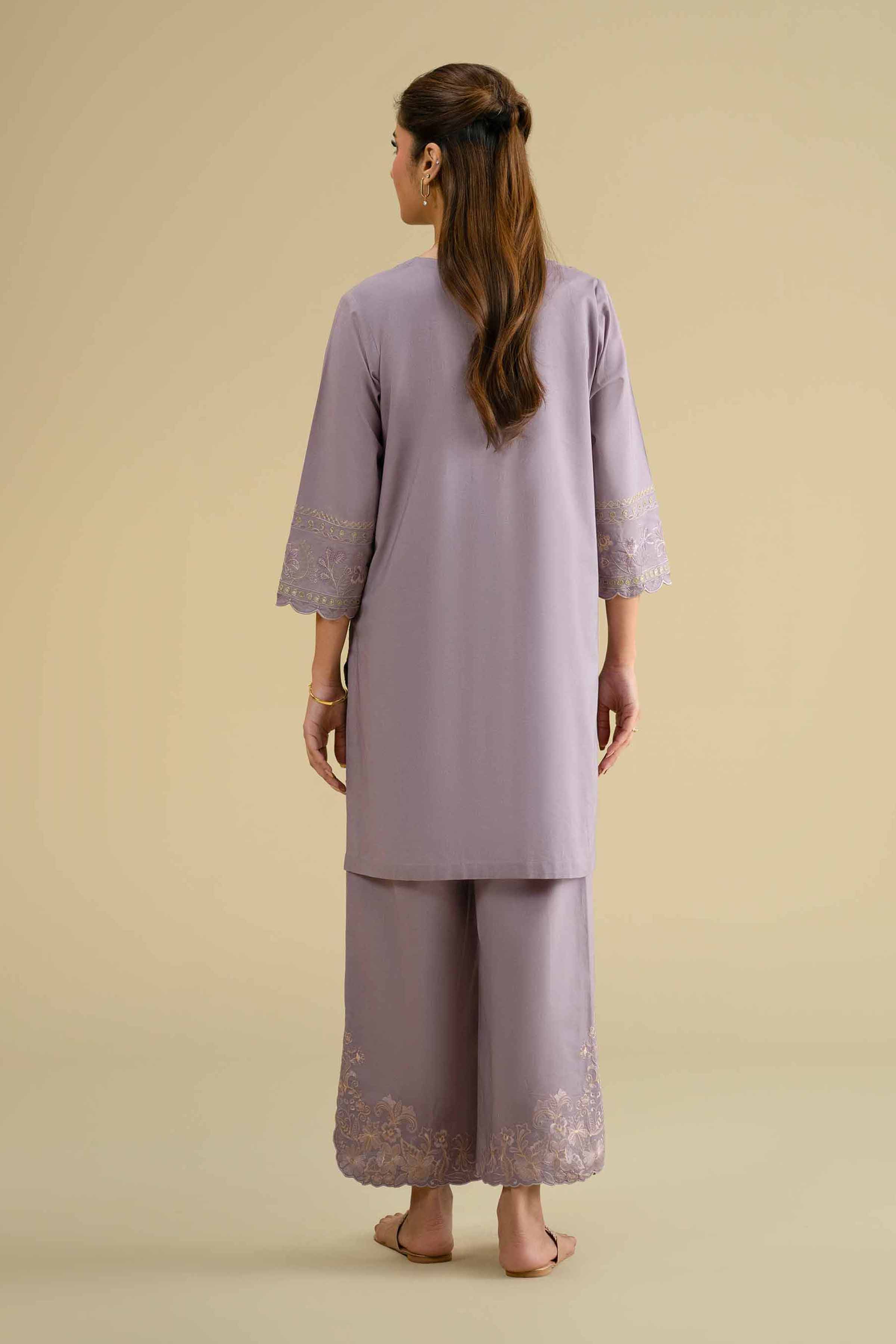 2 Piece - Embroidered Suit - KFE26-52 - Image 4