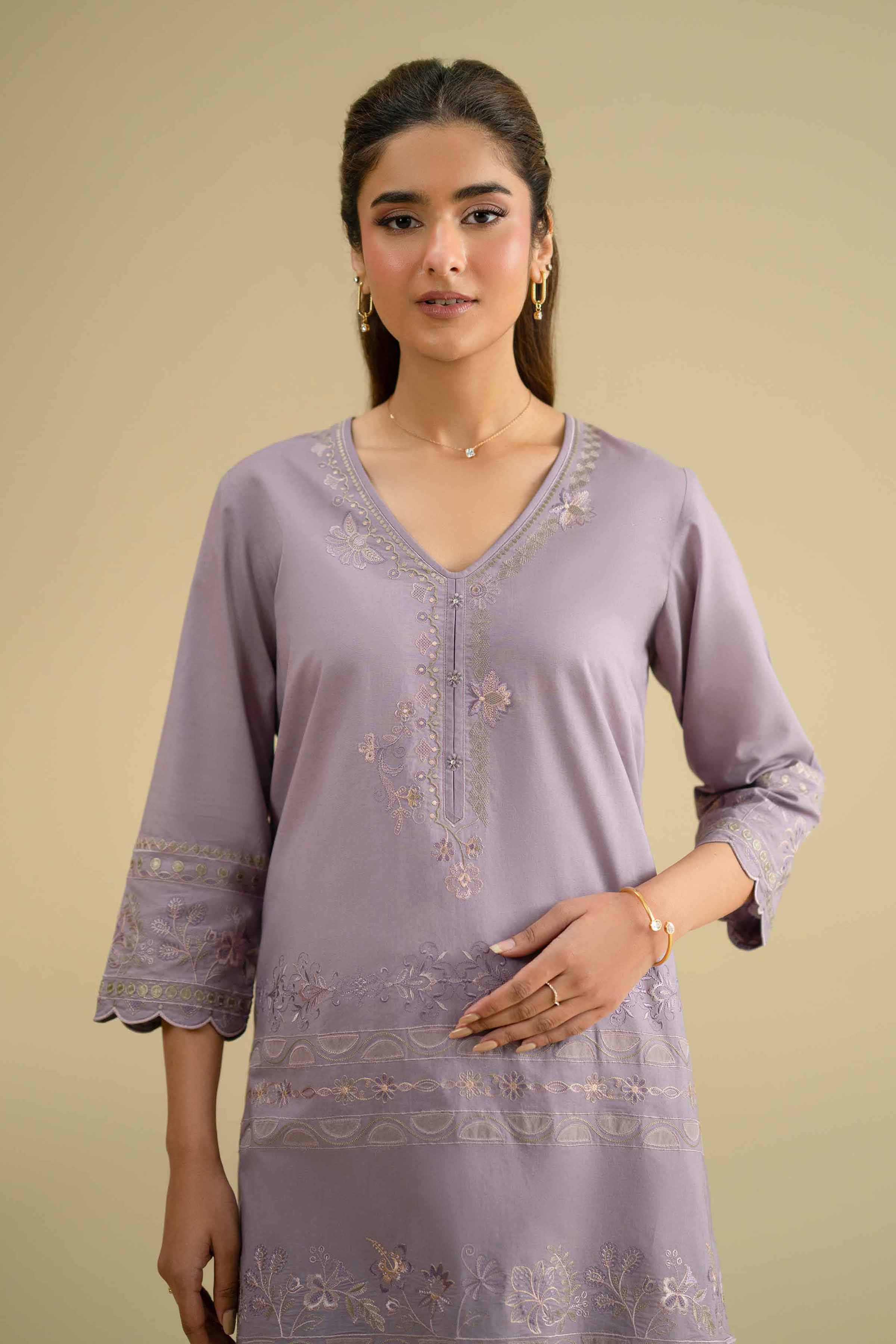 2 Piece - Embroidered Suit - KFE26-52 - Image 7