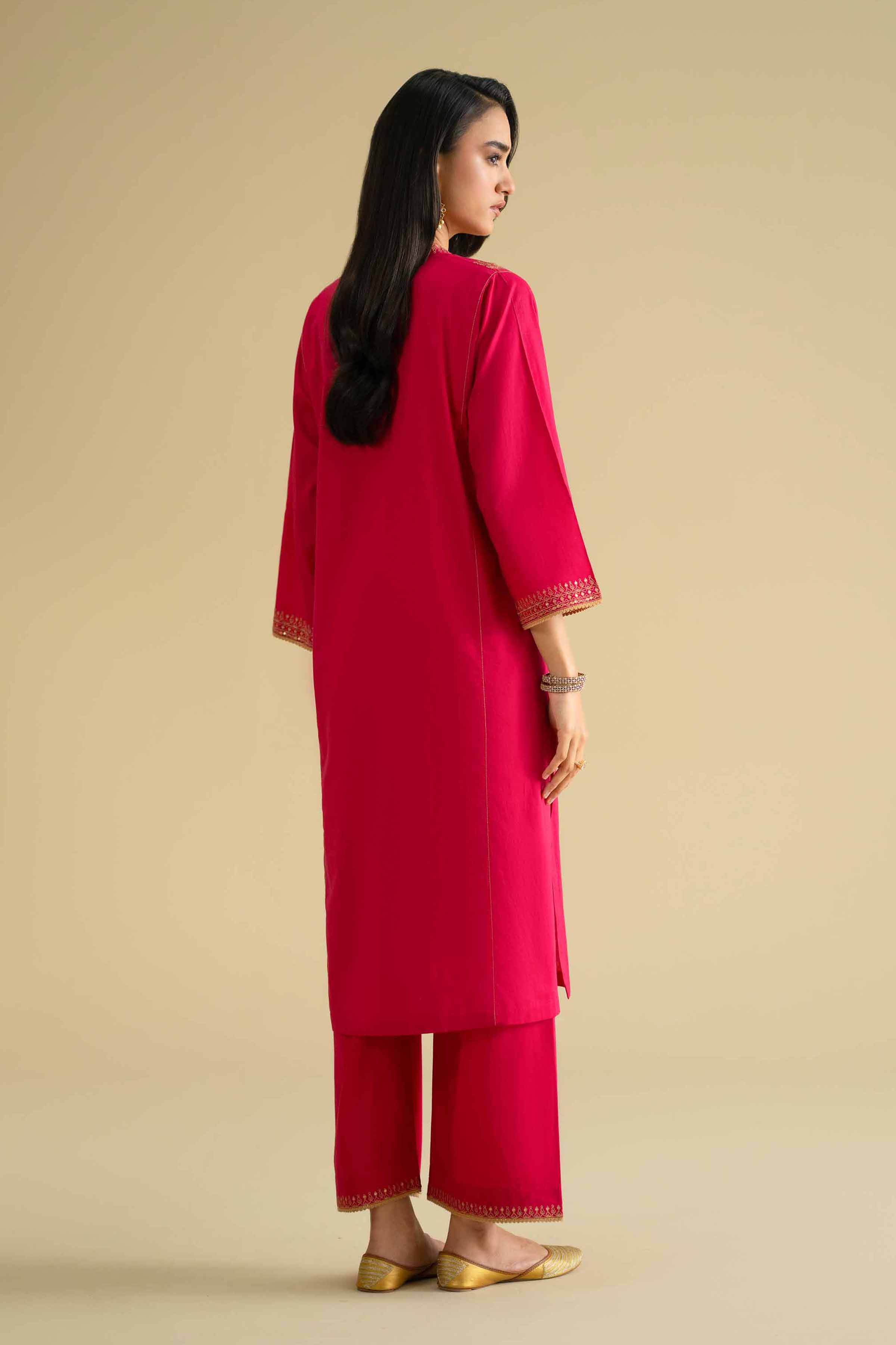 2 Piece - Embroidered Suit - KFE26-53 - Image 4