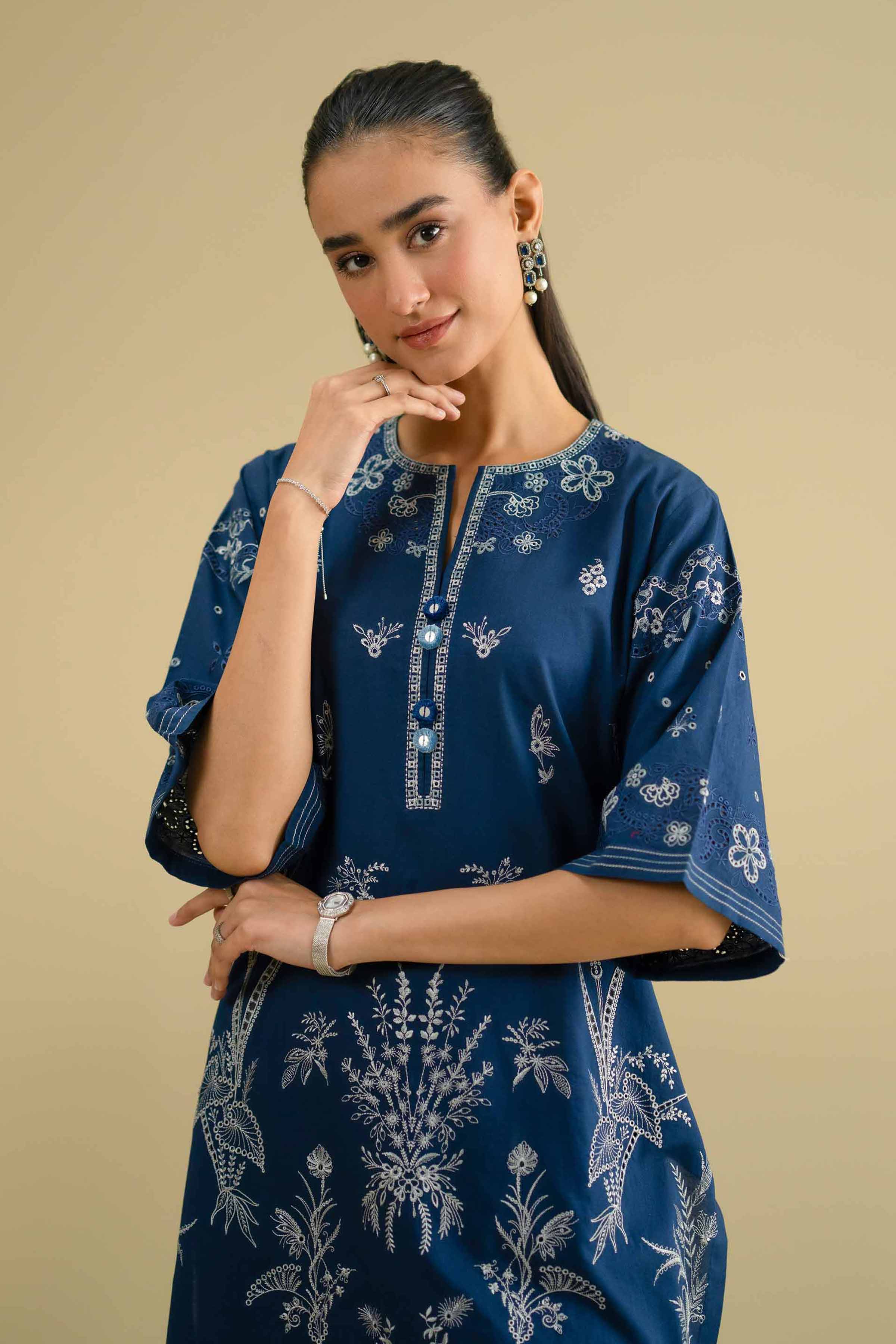 2 Piece - Embroidered Suit - KFE26-54 - Image 2