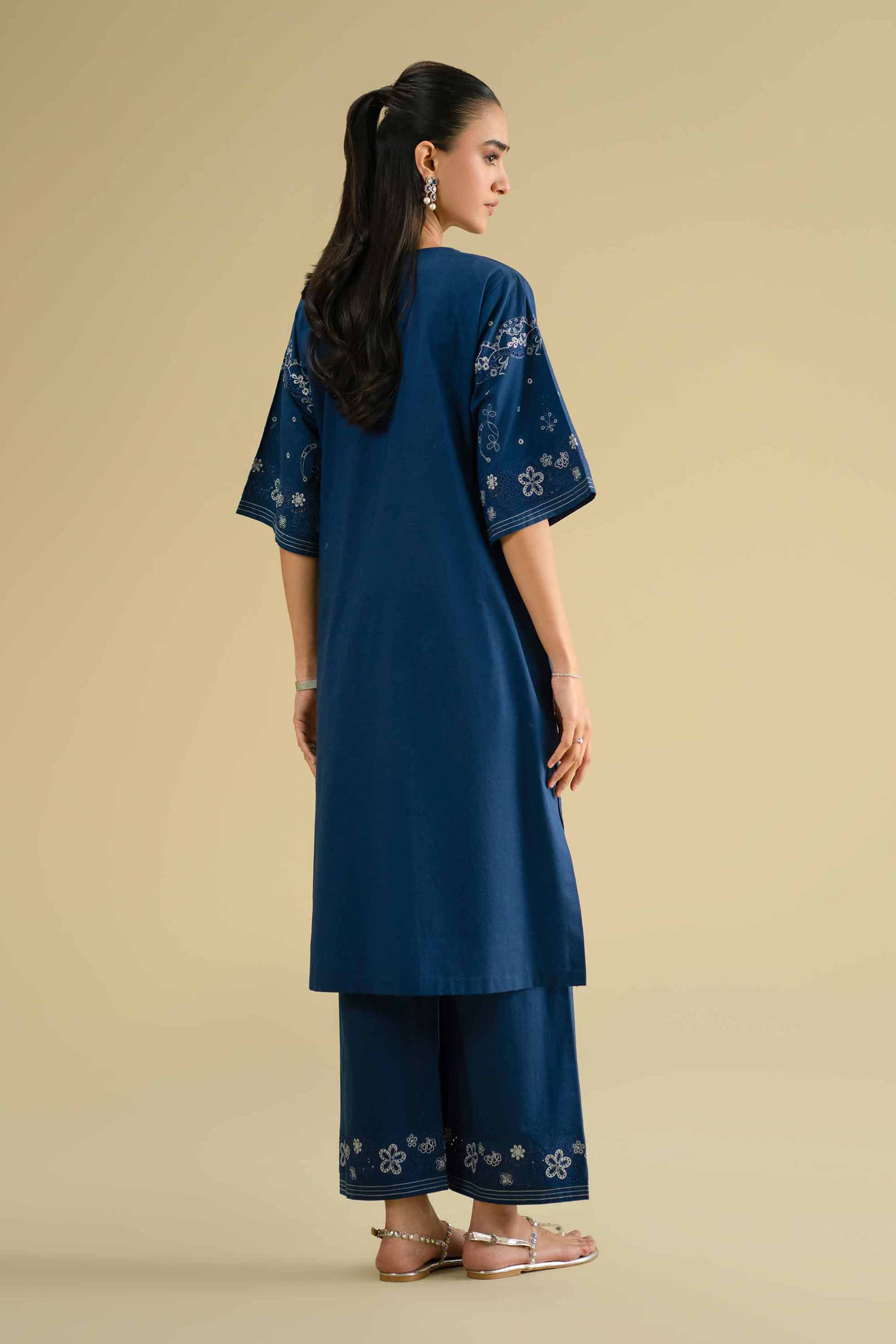 2 Piece - Embroidered Suit - KFE26-54 - Image 3