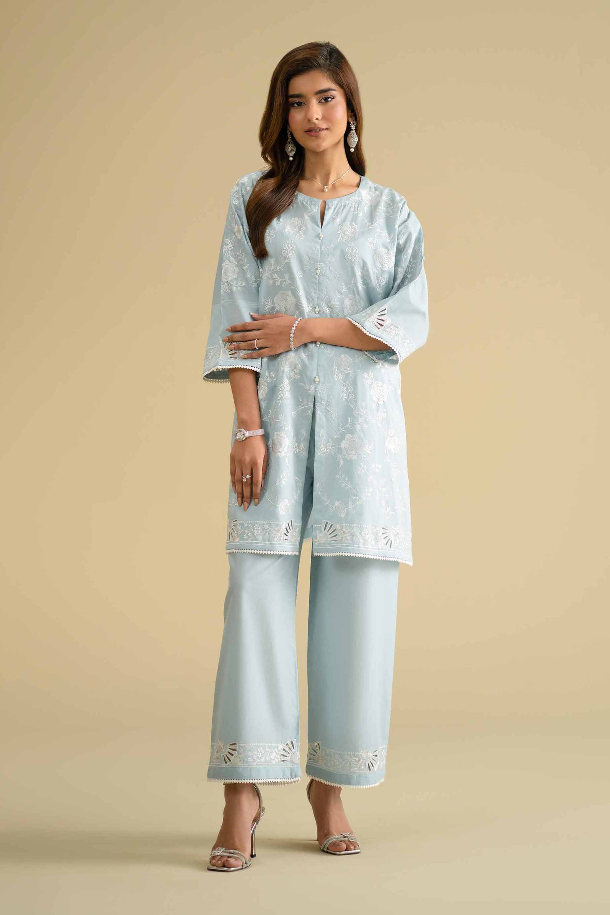 2 Piece - Embroidered Suit - KFE26-57