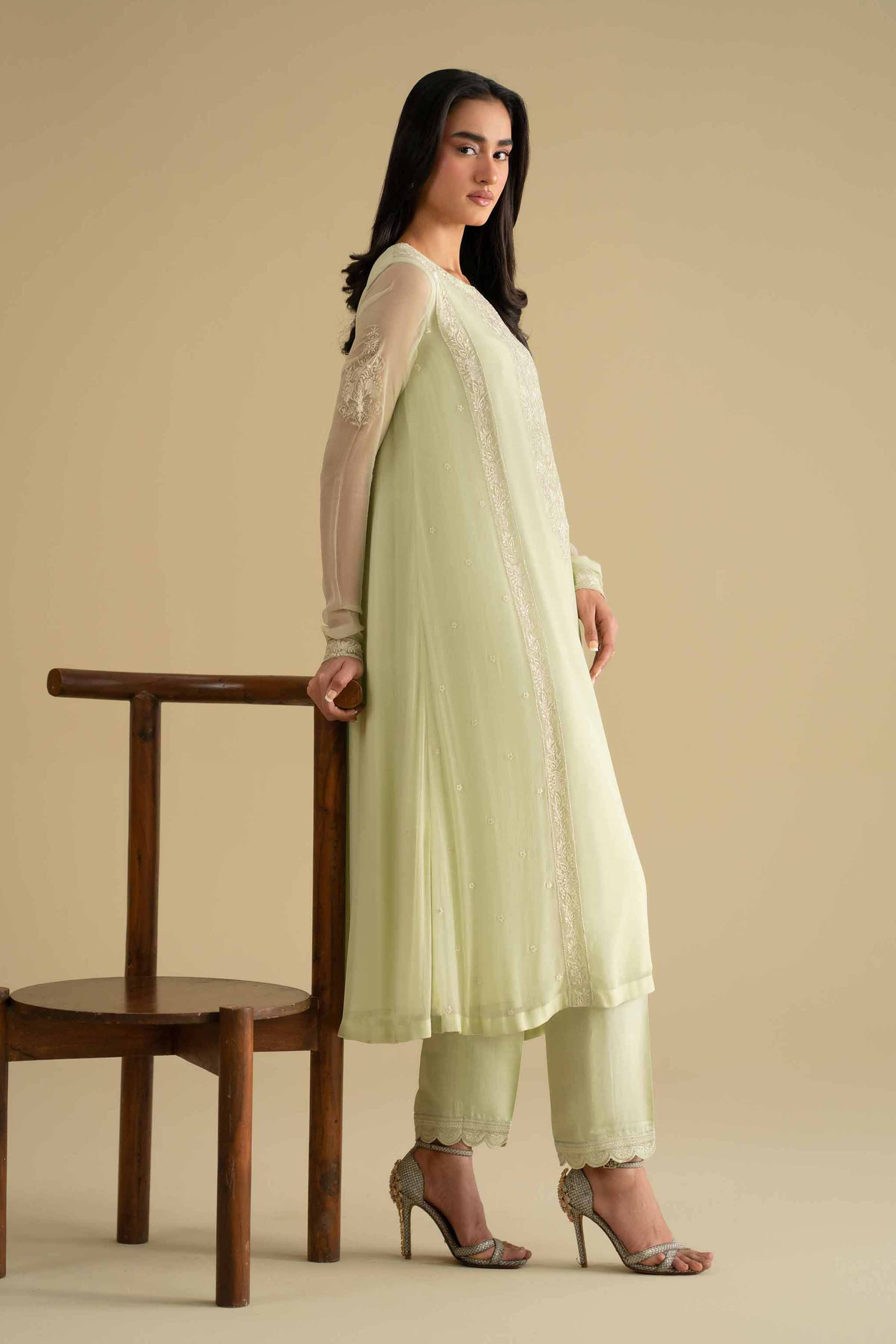 2 Piece - Embroidered Suit - KFE26-60 - Image 6