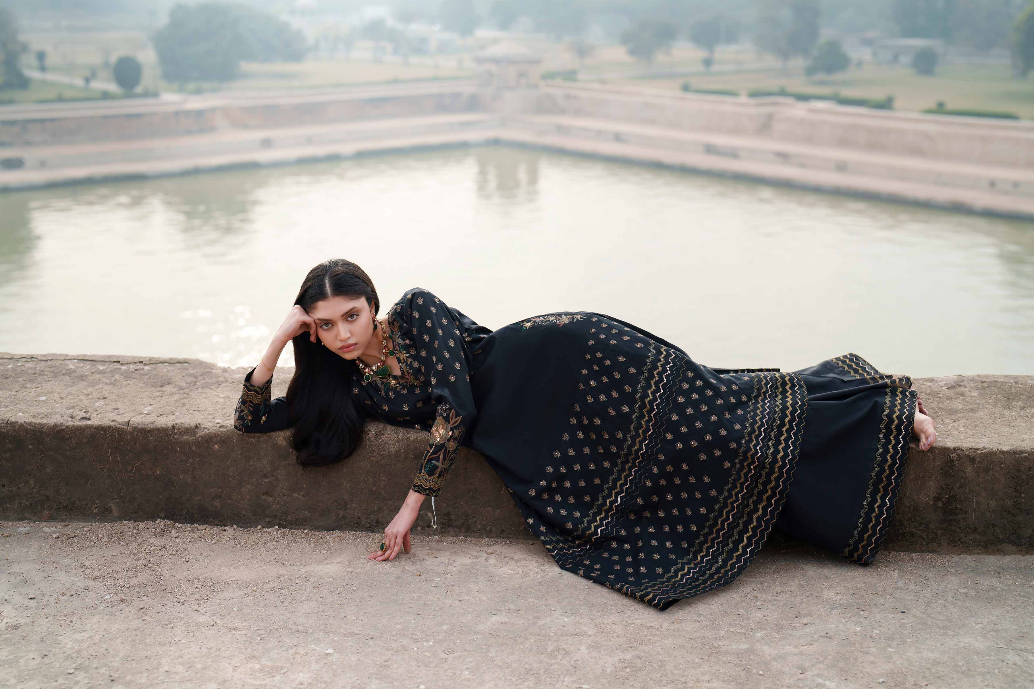 2 Piece - Embroidered Suit - KFE26-67 - Image 10