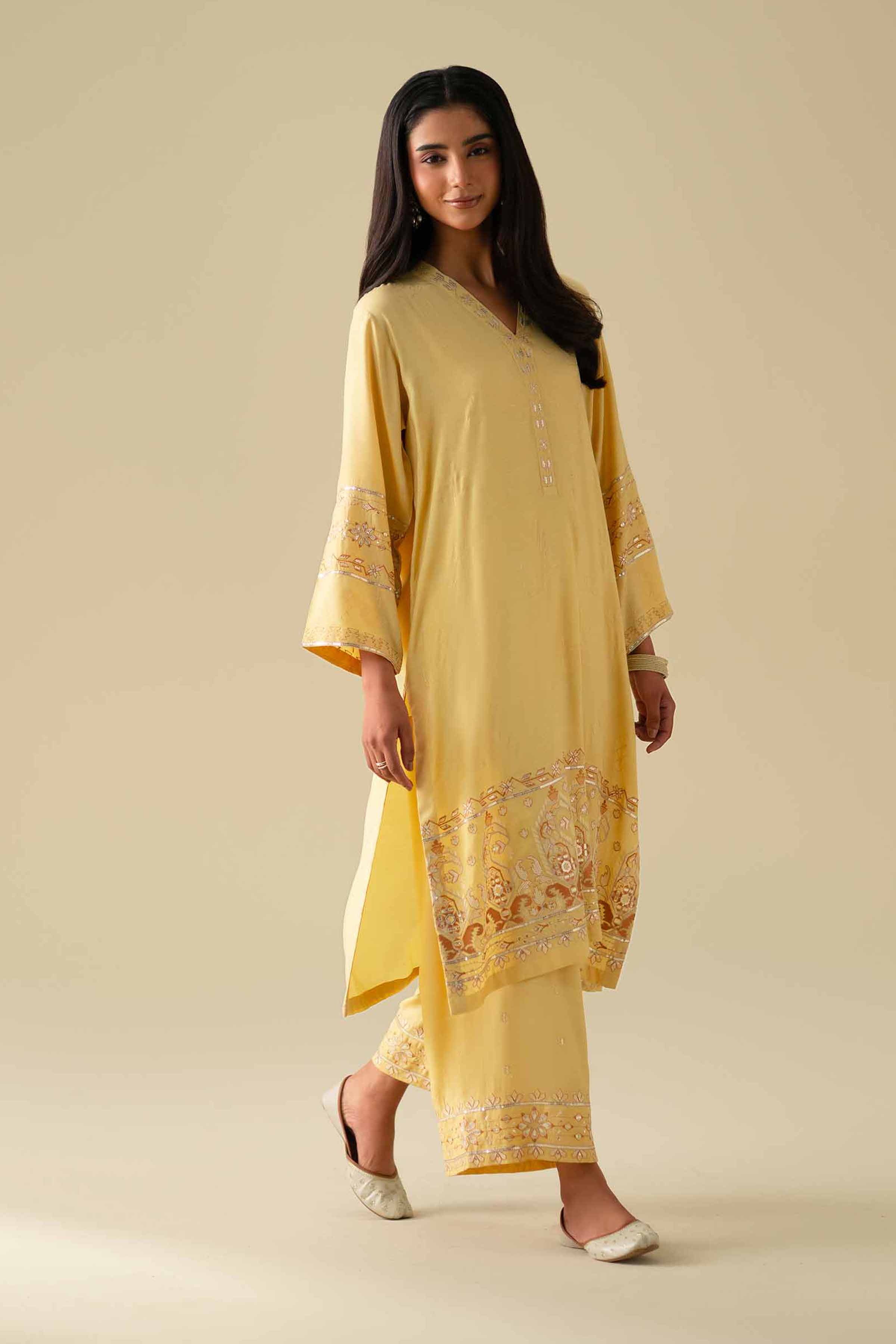 2 Piece - Embroidered Suit - KFE26-68 - Image 2