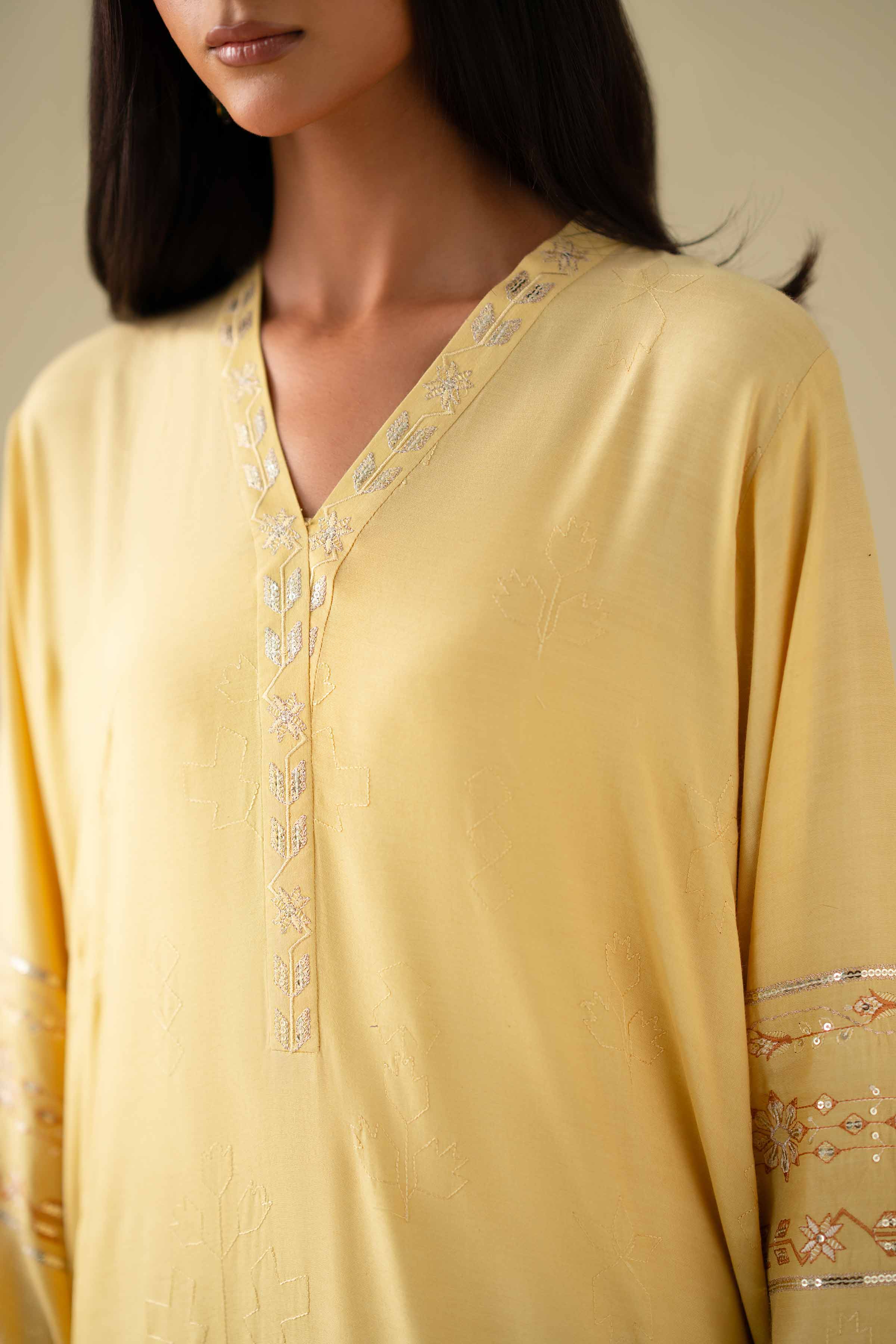 2 Piece - Embroidered Suit - KFE26-68 - Image 6