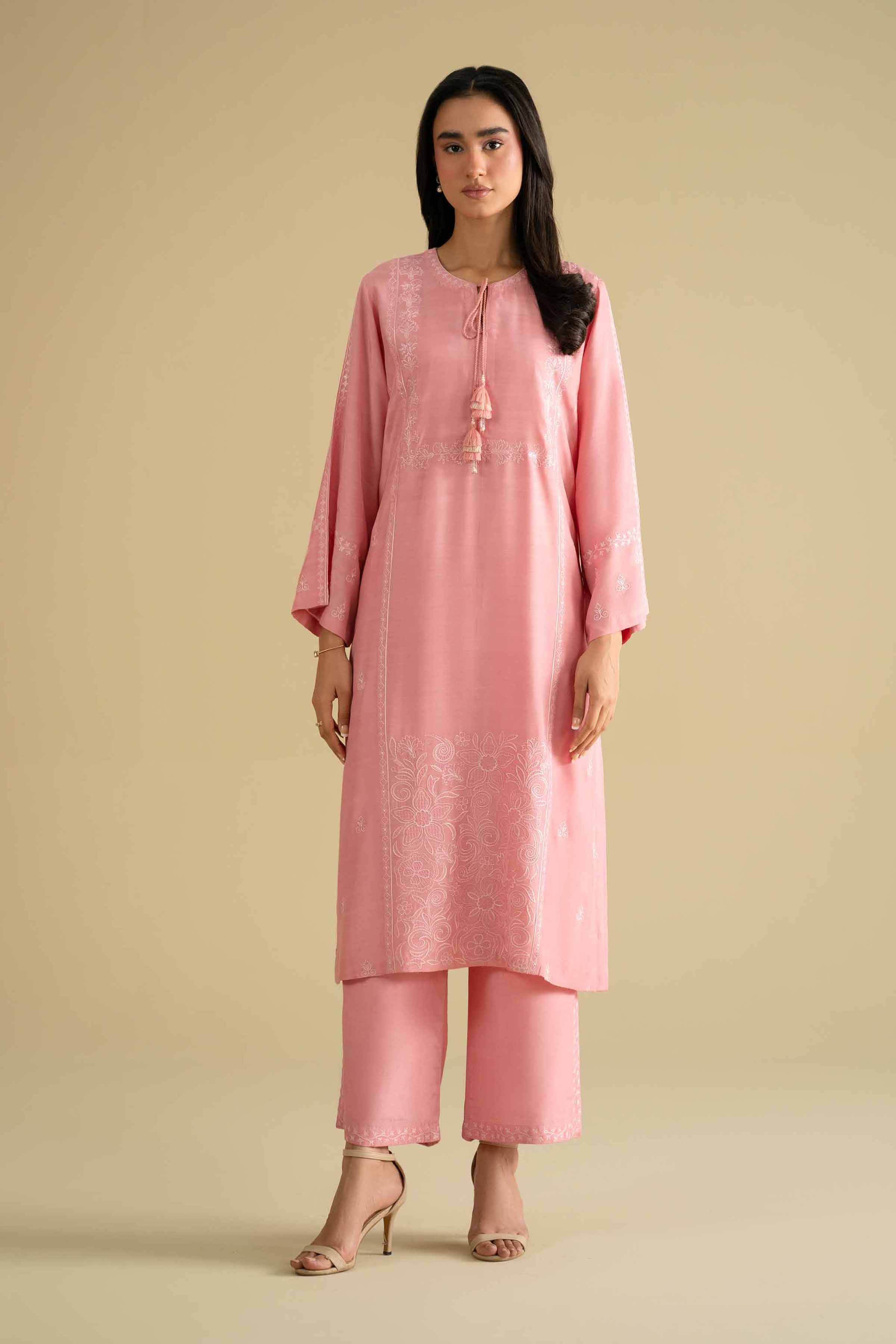 2 Piece - Embroidered Suit - KFE26-69 - Image 4