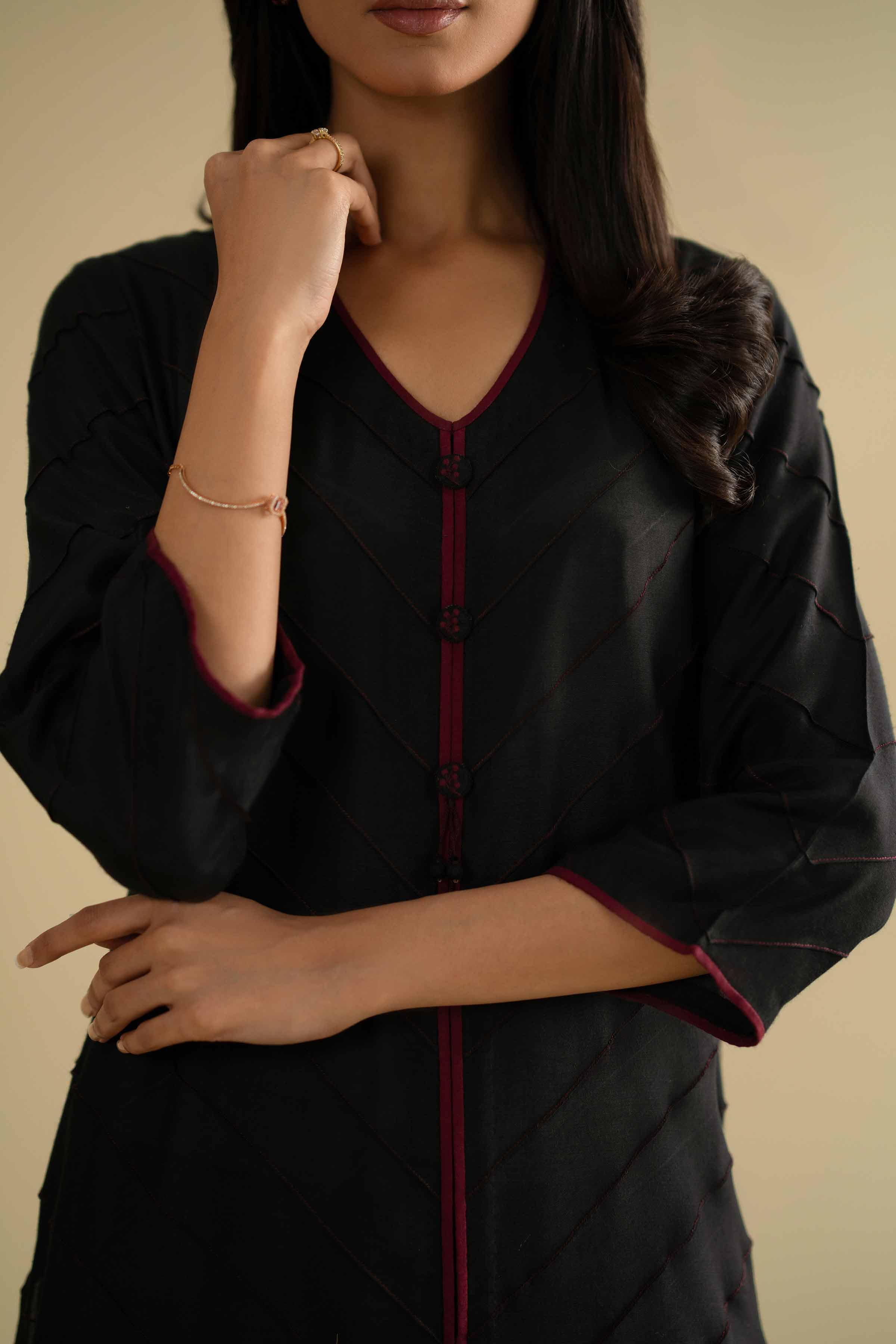 2 Piece - Embroidered Suit - KFE26-70 - Image 7