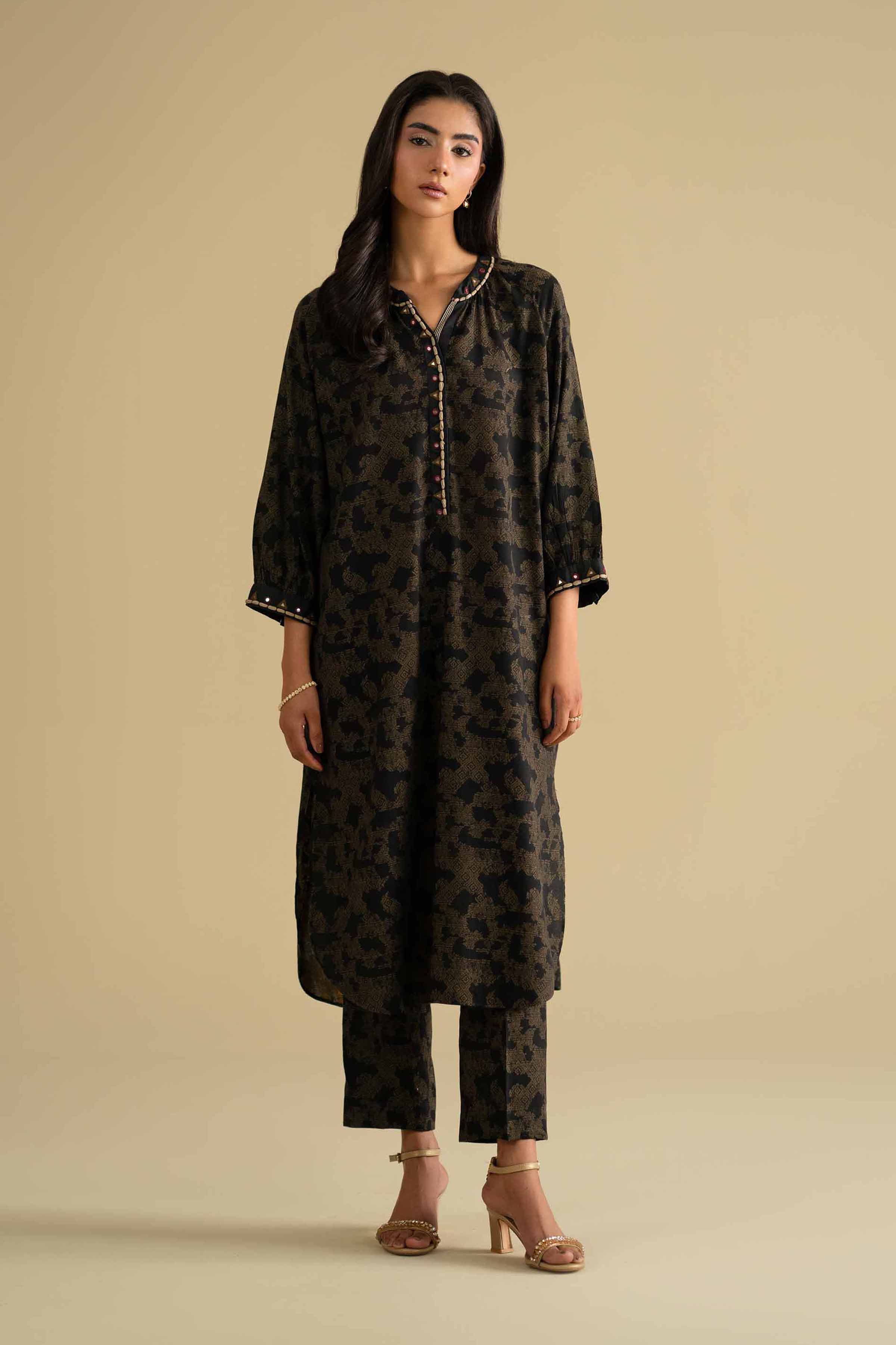 2 Piece - Embroidered Suit - KFE26-71 - Image 4