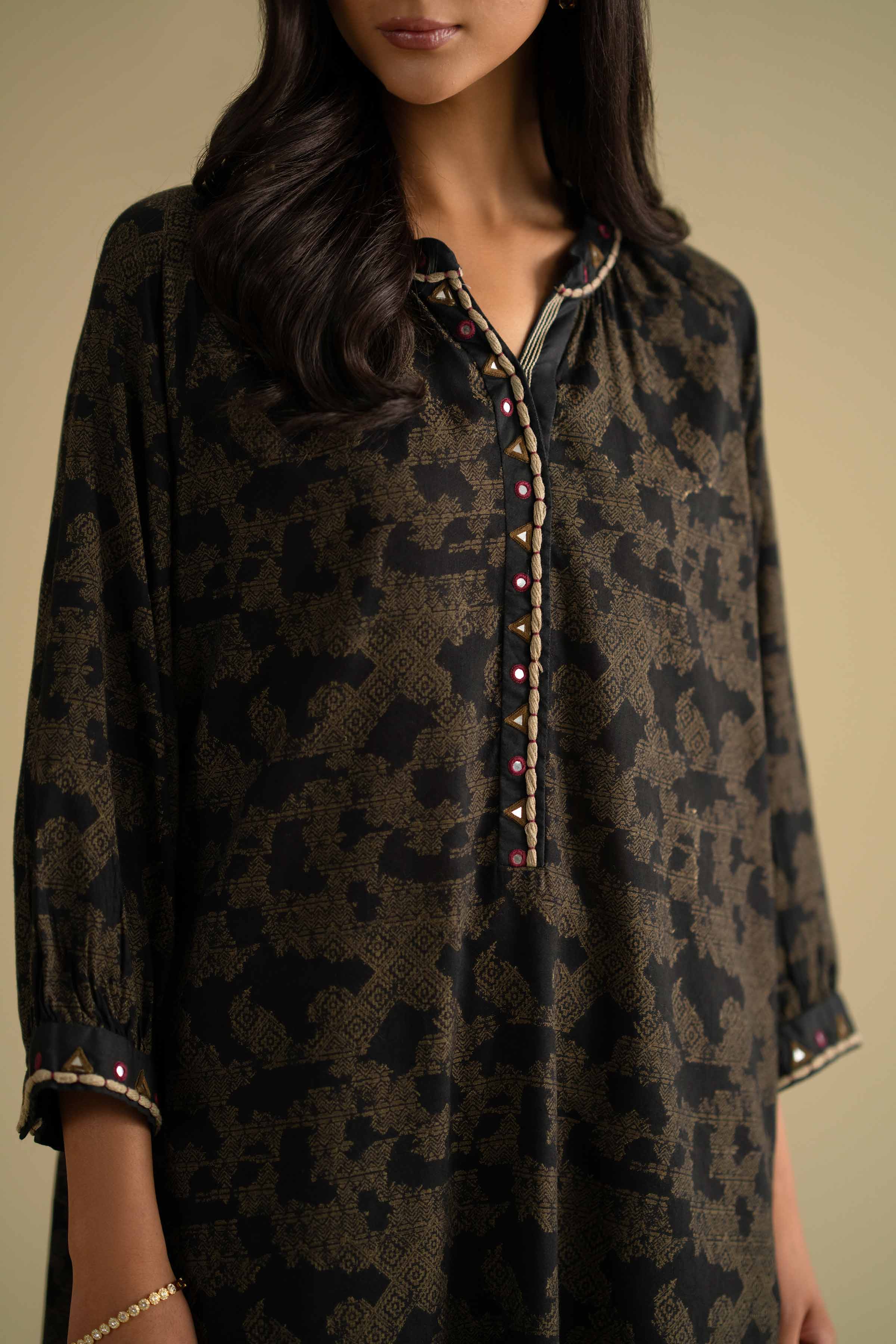 2 Piece - Embroidered Suit - KFE26-71 - Image 5