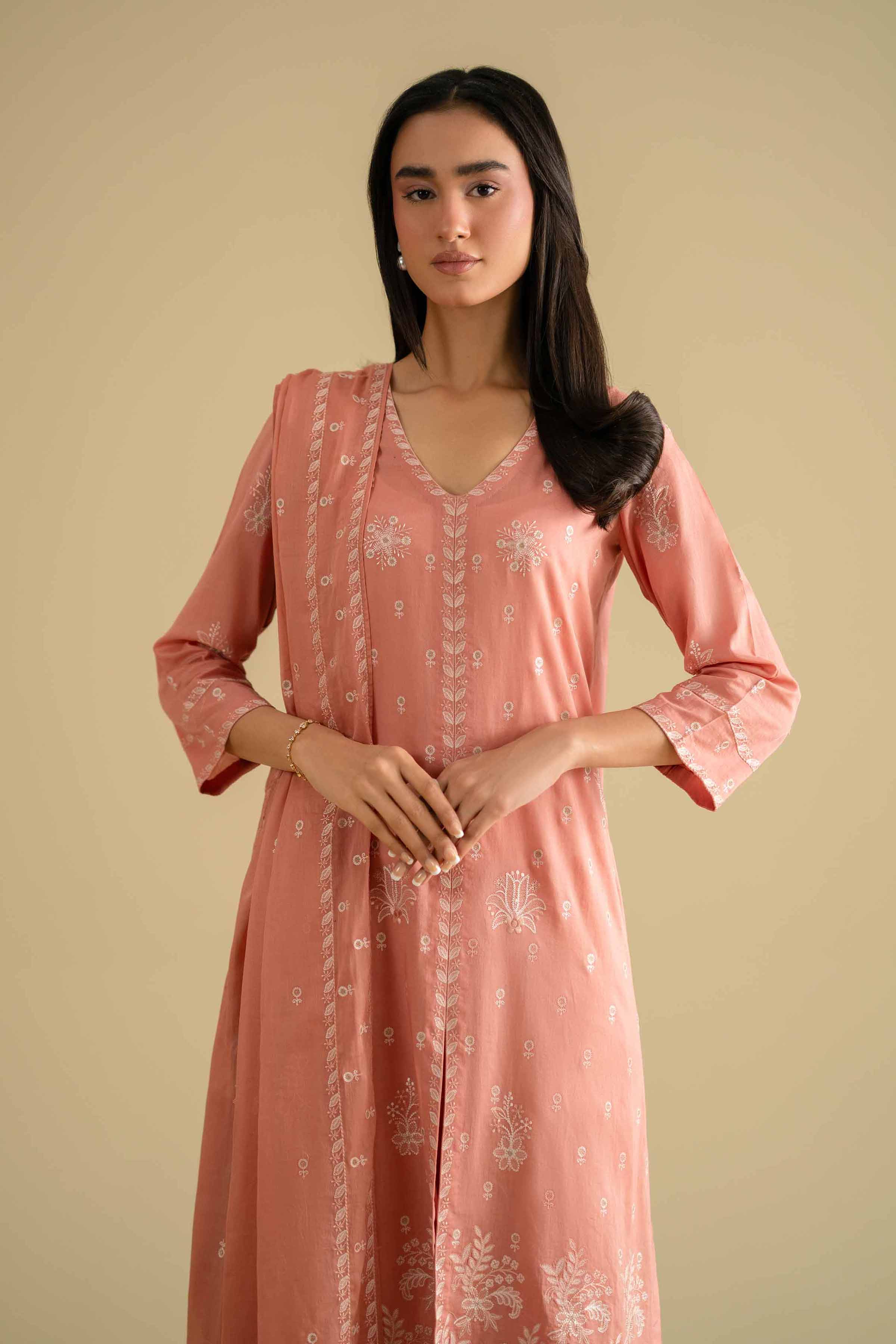 3 Piece - Embroidered Suit - KFE26-75 - Image 2