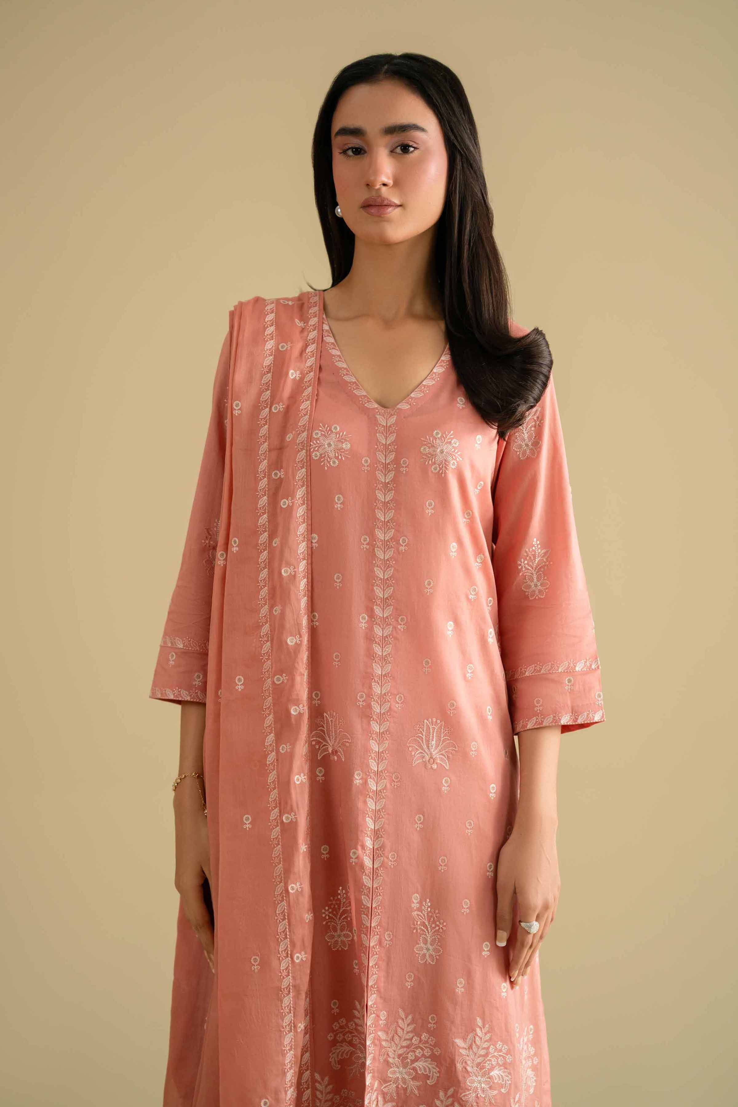 3 Piece - Embroidered Suit - KFE26-75 - Image 6
