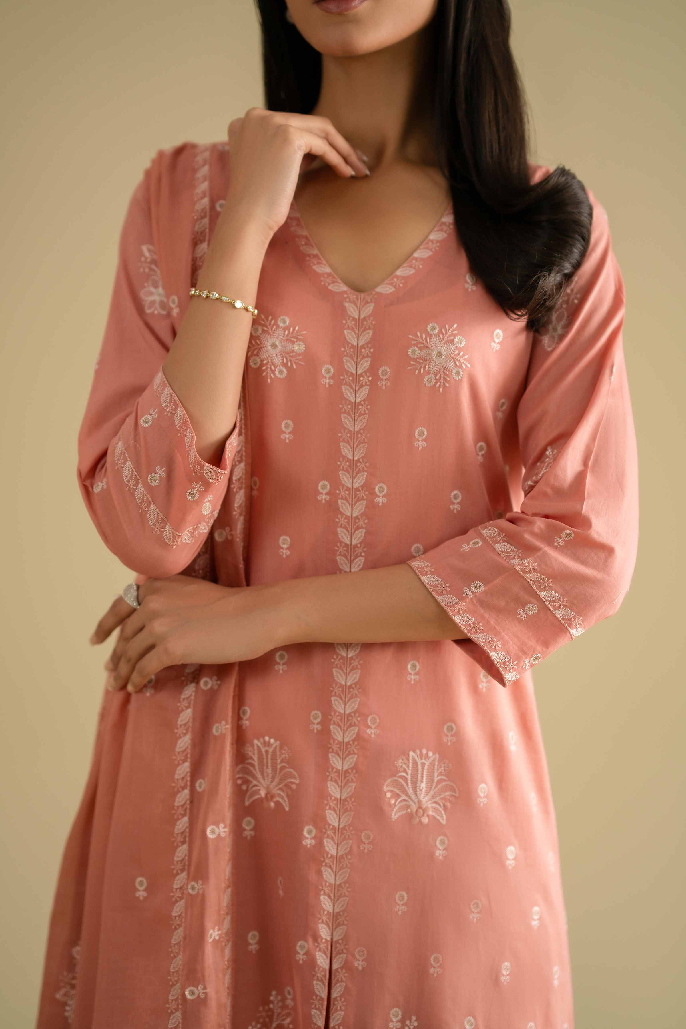 3 Piece - Embroidered Suit - KFE26-75 - Image 7