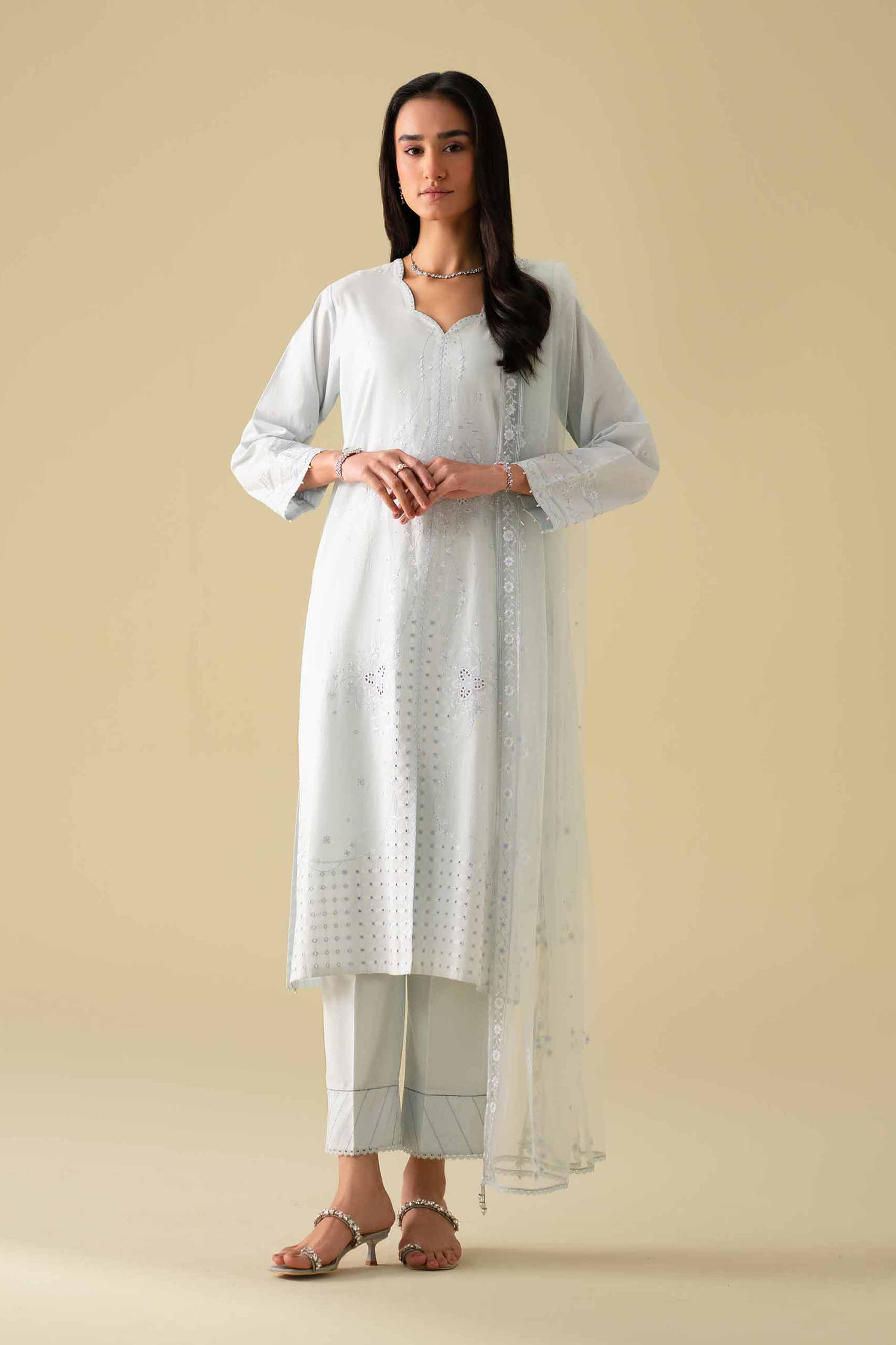 3 Piece - Embroidered Suit - KFE26-79 - Image 4