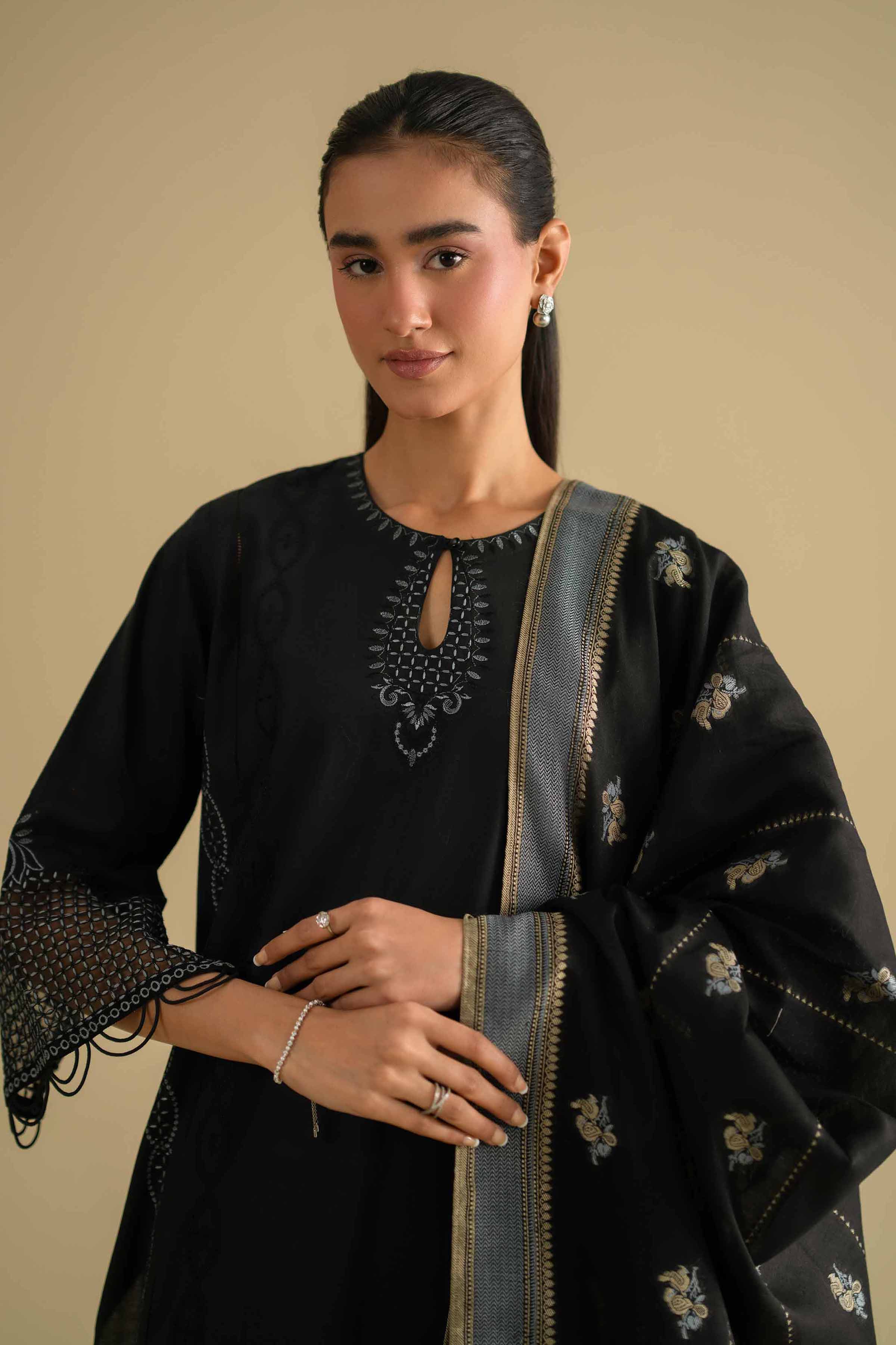 3 Piece - Embroidered Suit - KFE26-82 - Image 5