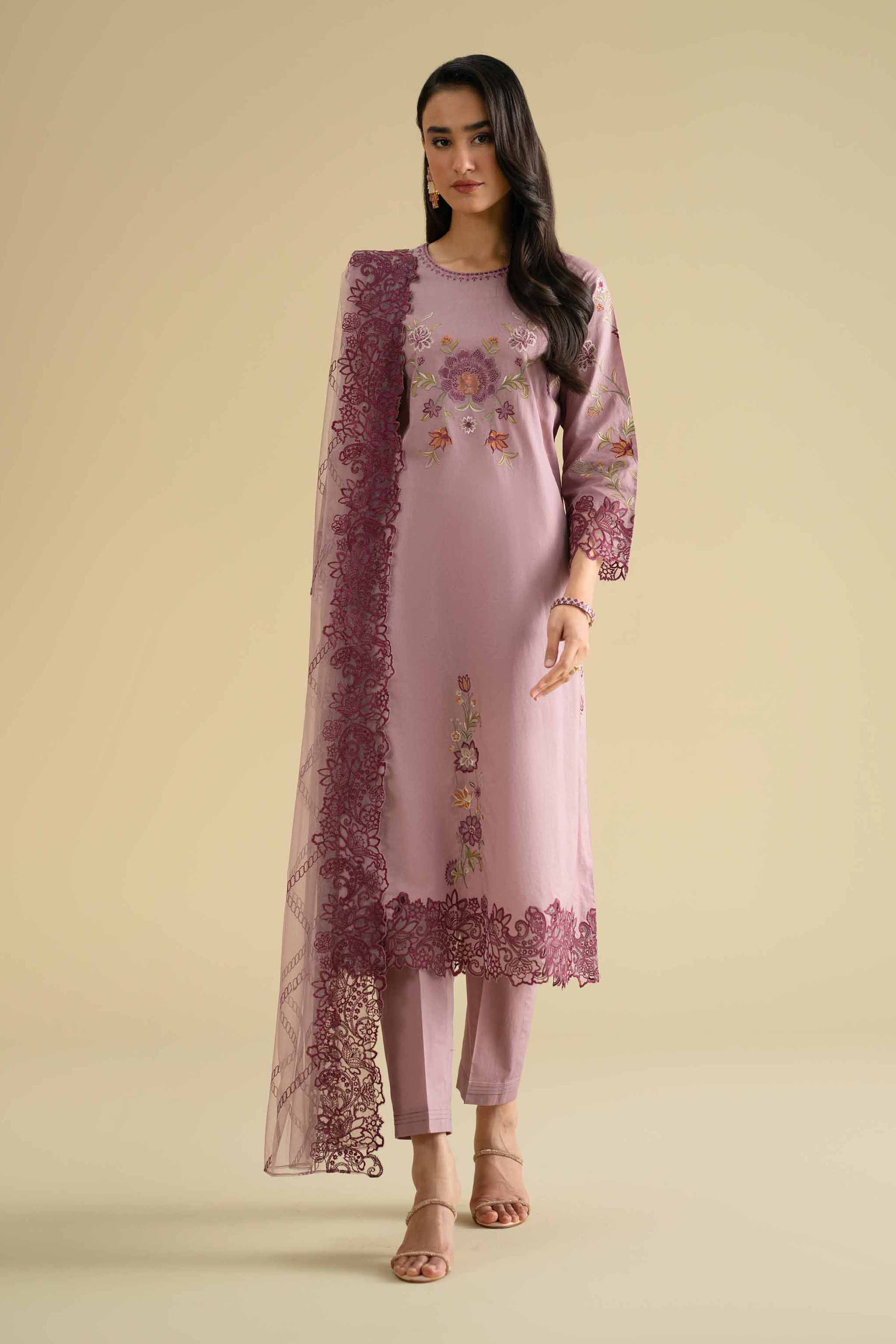 3 Piece - Embroidered Suit - KFE26-86