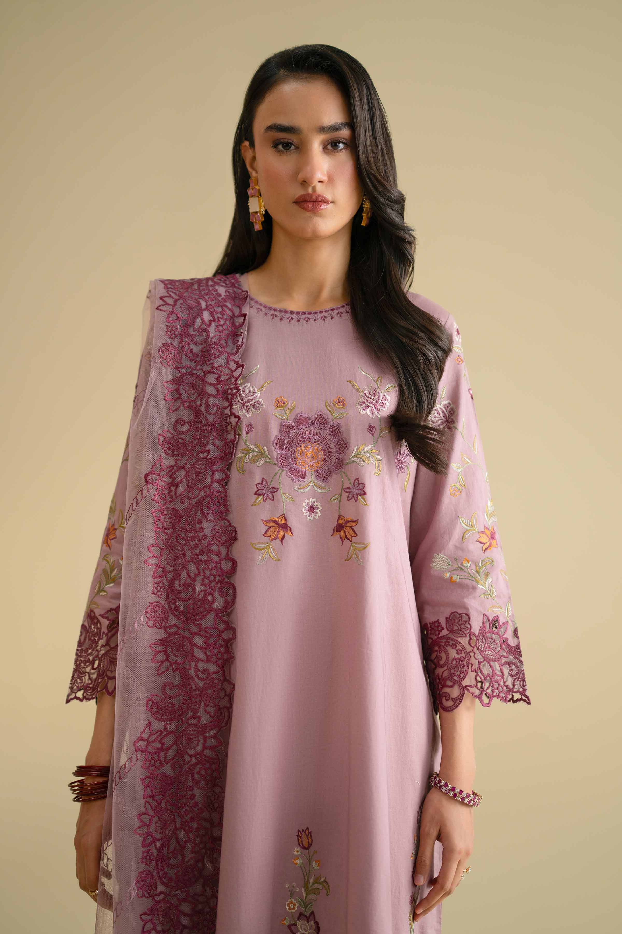 3 Piece - Embroidered Suit - KFE26-86 - Image 5