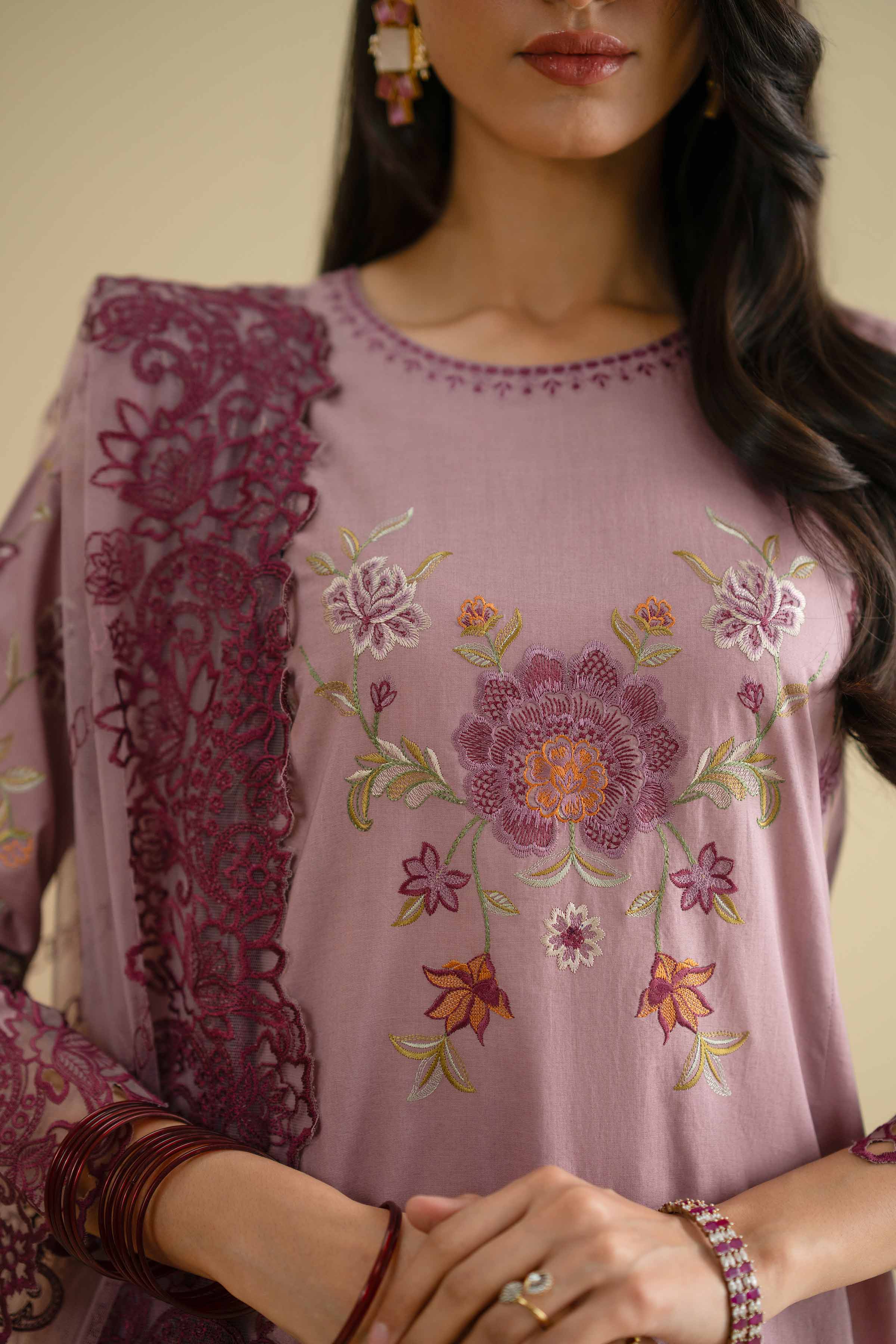 3 Piece - Embroidered Suit - KFE26-86 - Image 6