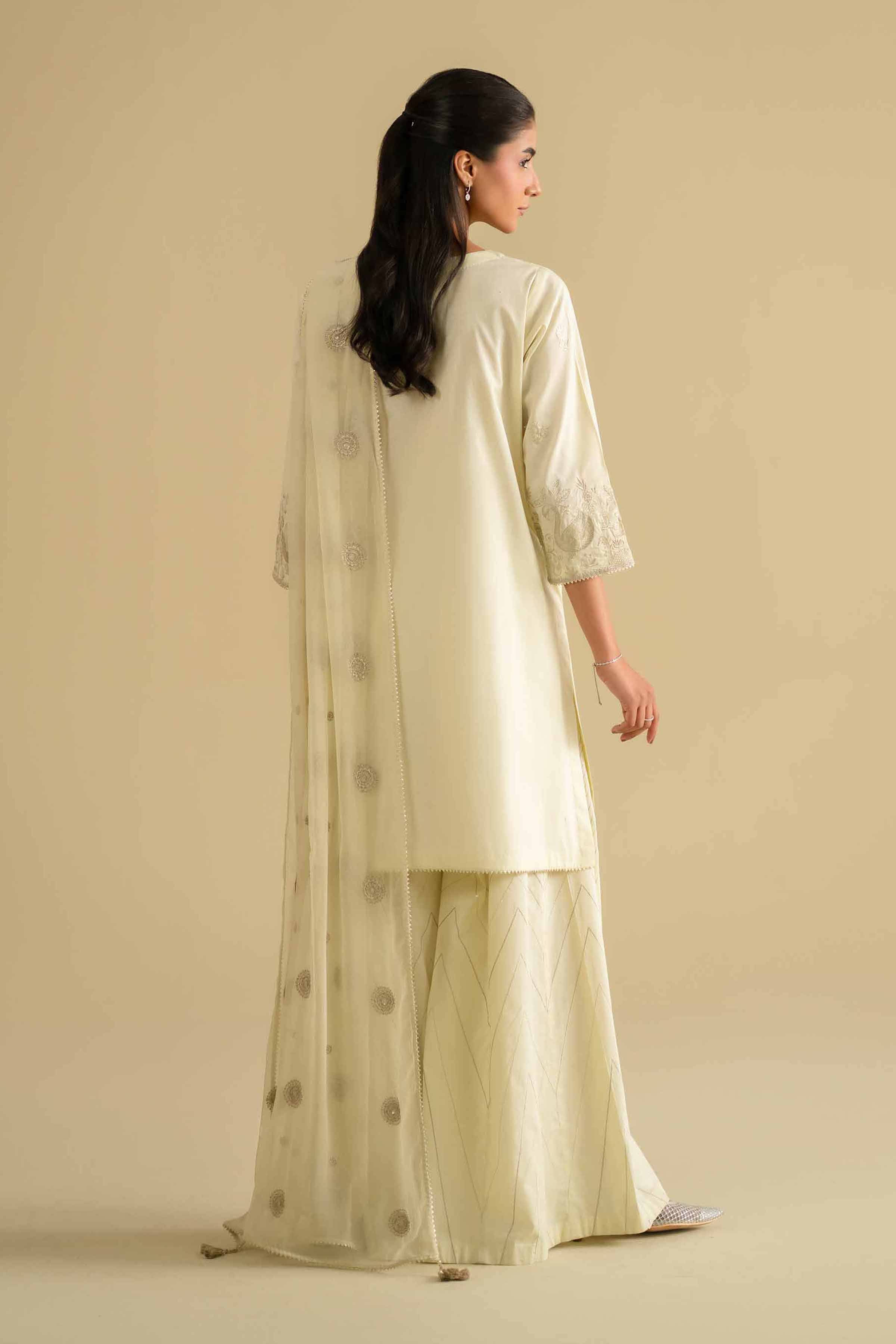 3 Piece - Embroidered Suit - KFE26-88 - Image 4
