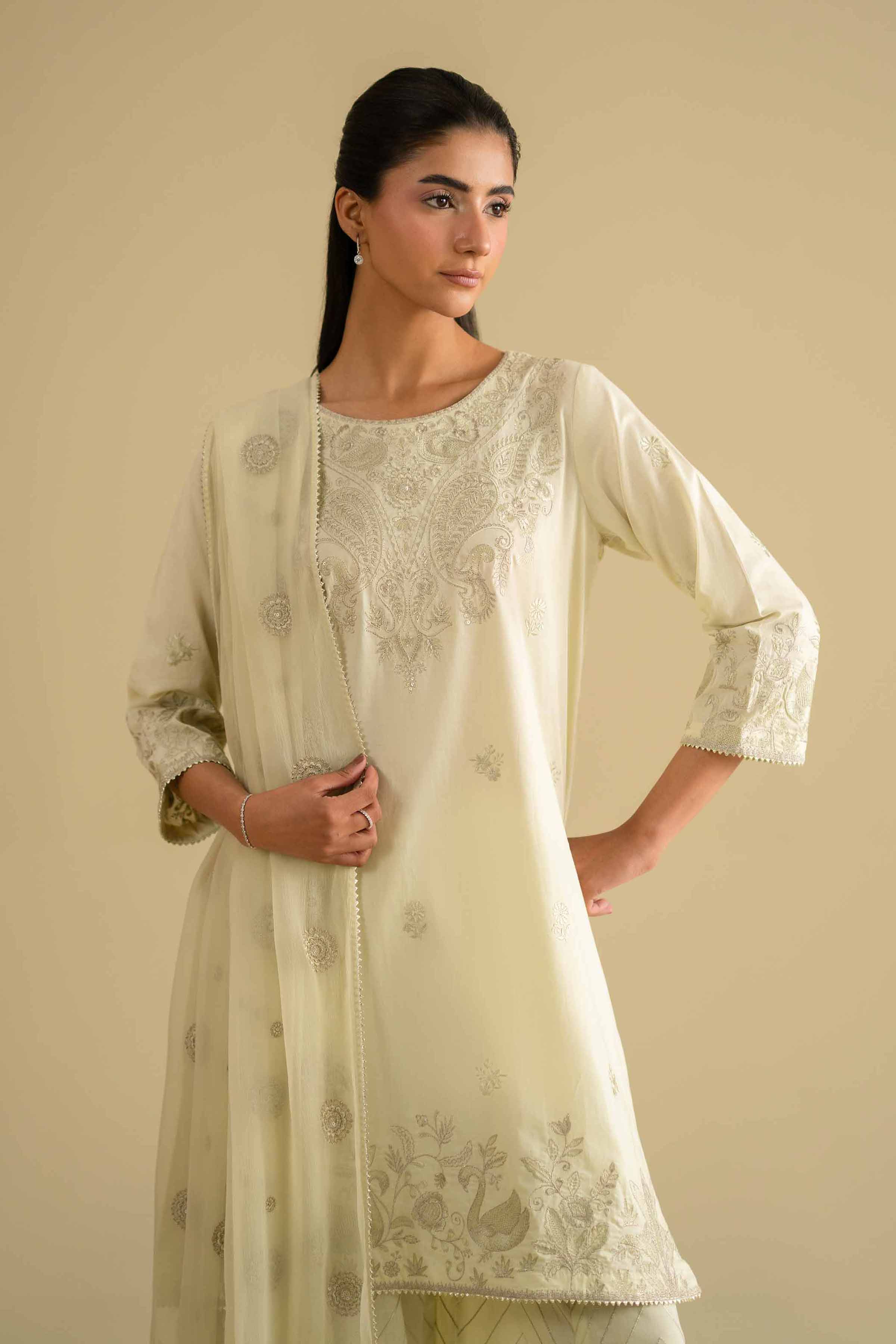 3 Piece - Embroidered Suit - KFE26-88 - Image 6